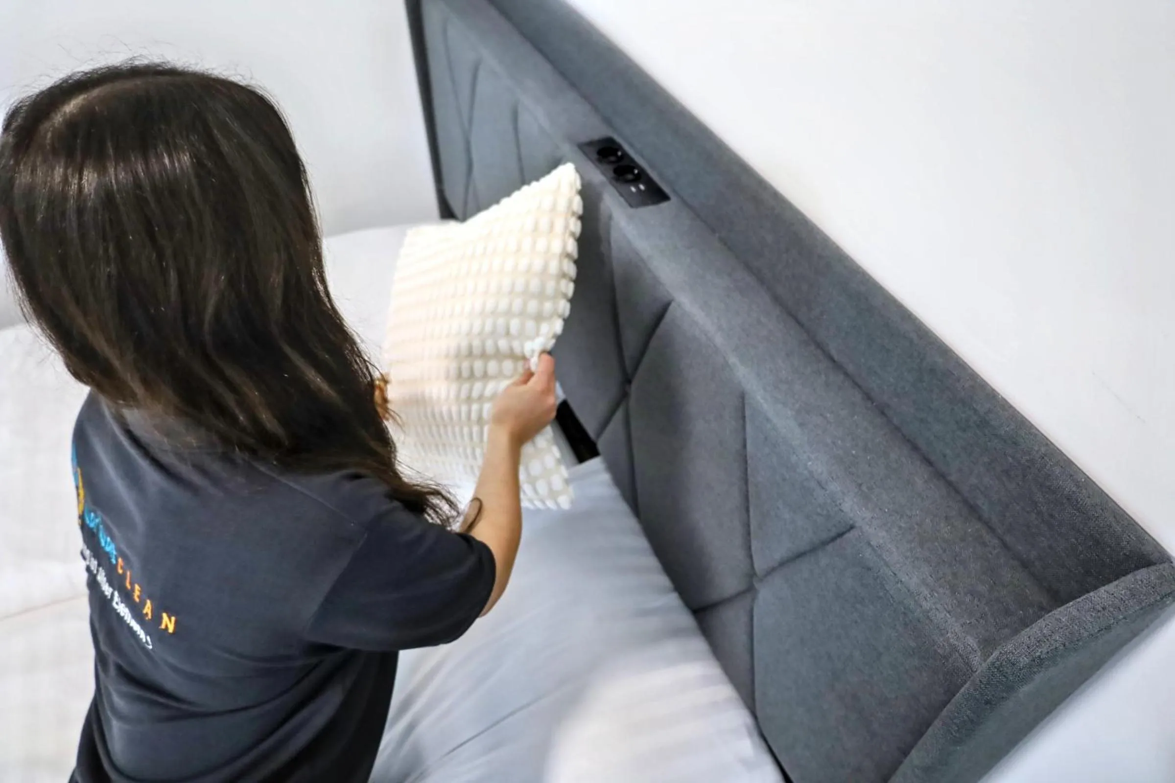 Bed in Ferienwohnung im Hamburger Straße-4