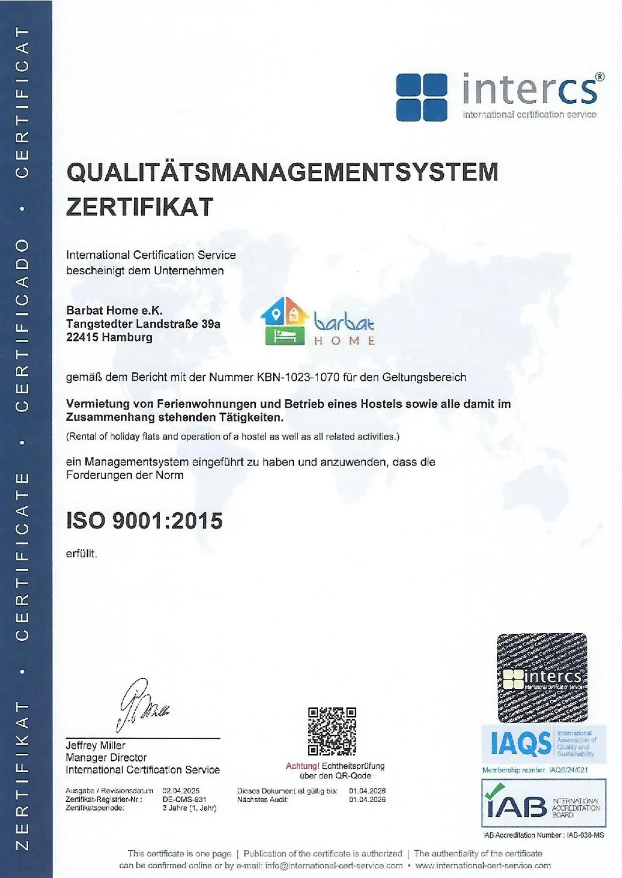 Logo/Certificate/Sign in Ferienwohnung im Hamburger Straße-4 Logo/Certificate/Sign in Ferienwohnung im Hamburger Straße-4