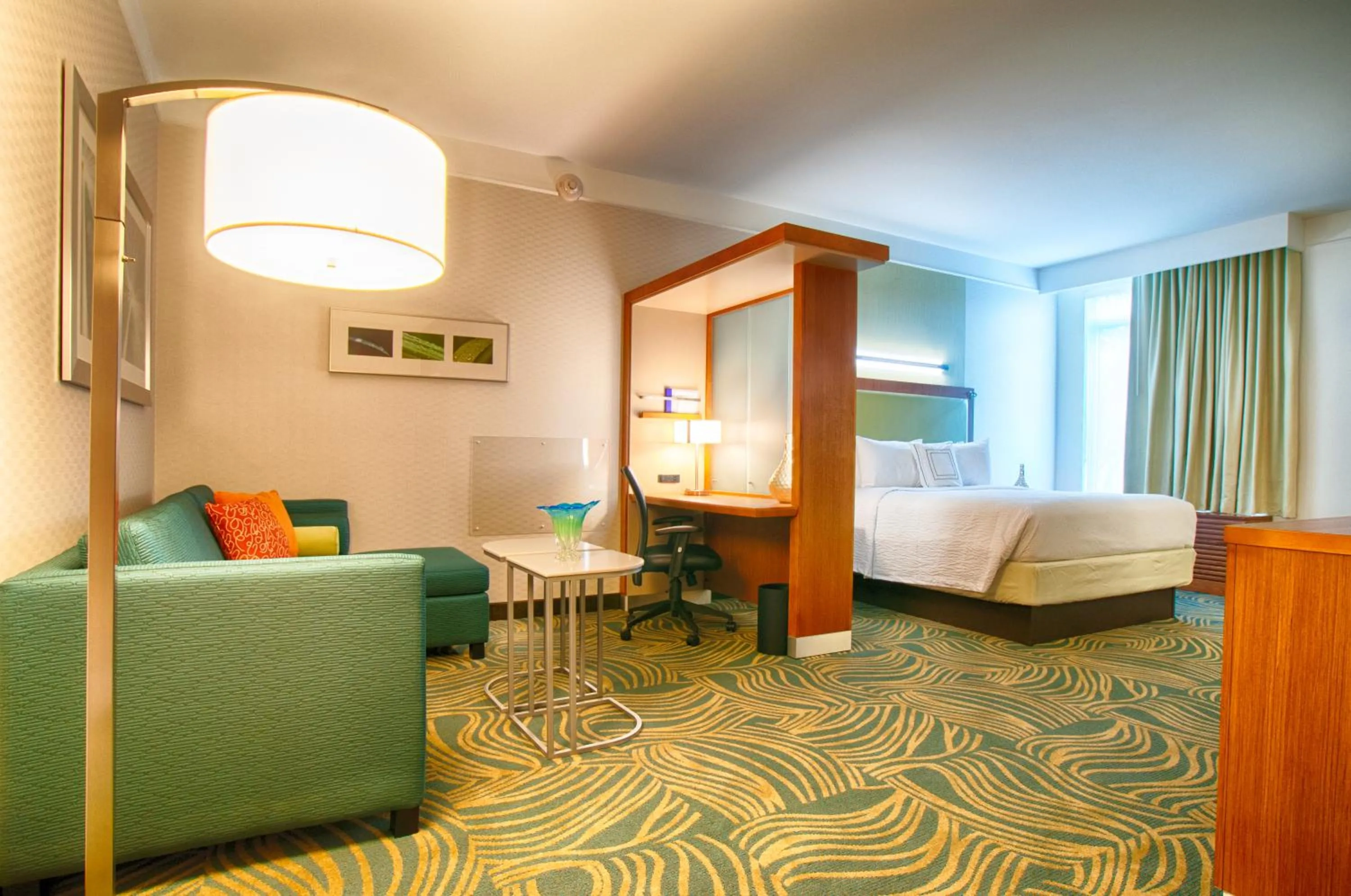 Living room, Bed in SpringHill Suites by Marriott Canton