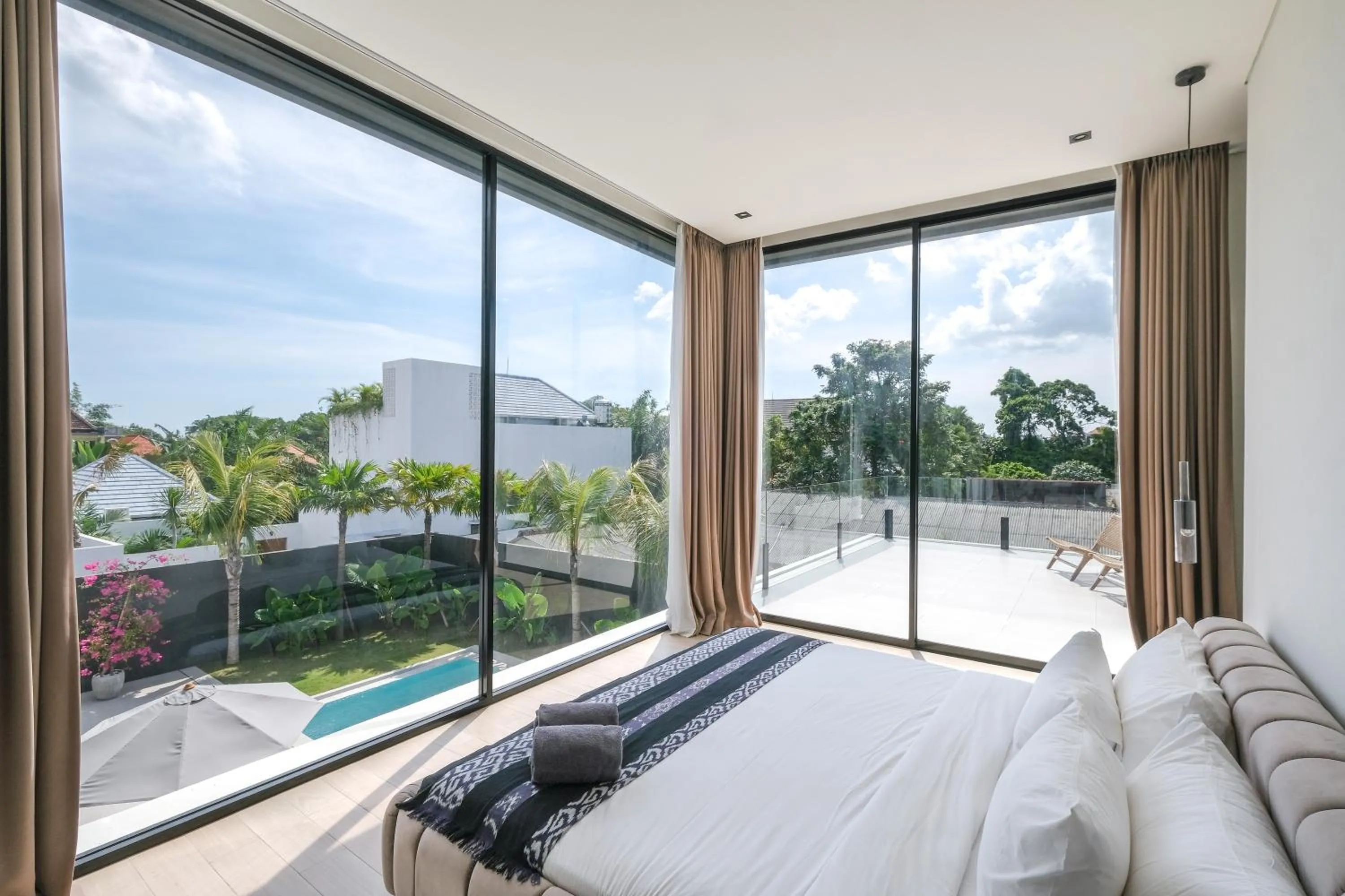 Patio, Bed in Villa Yuna