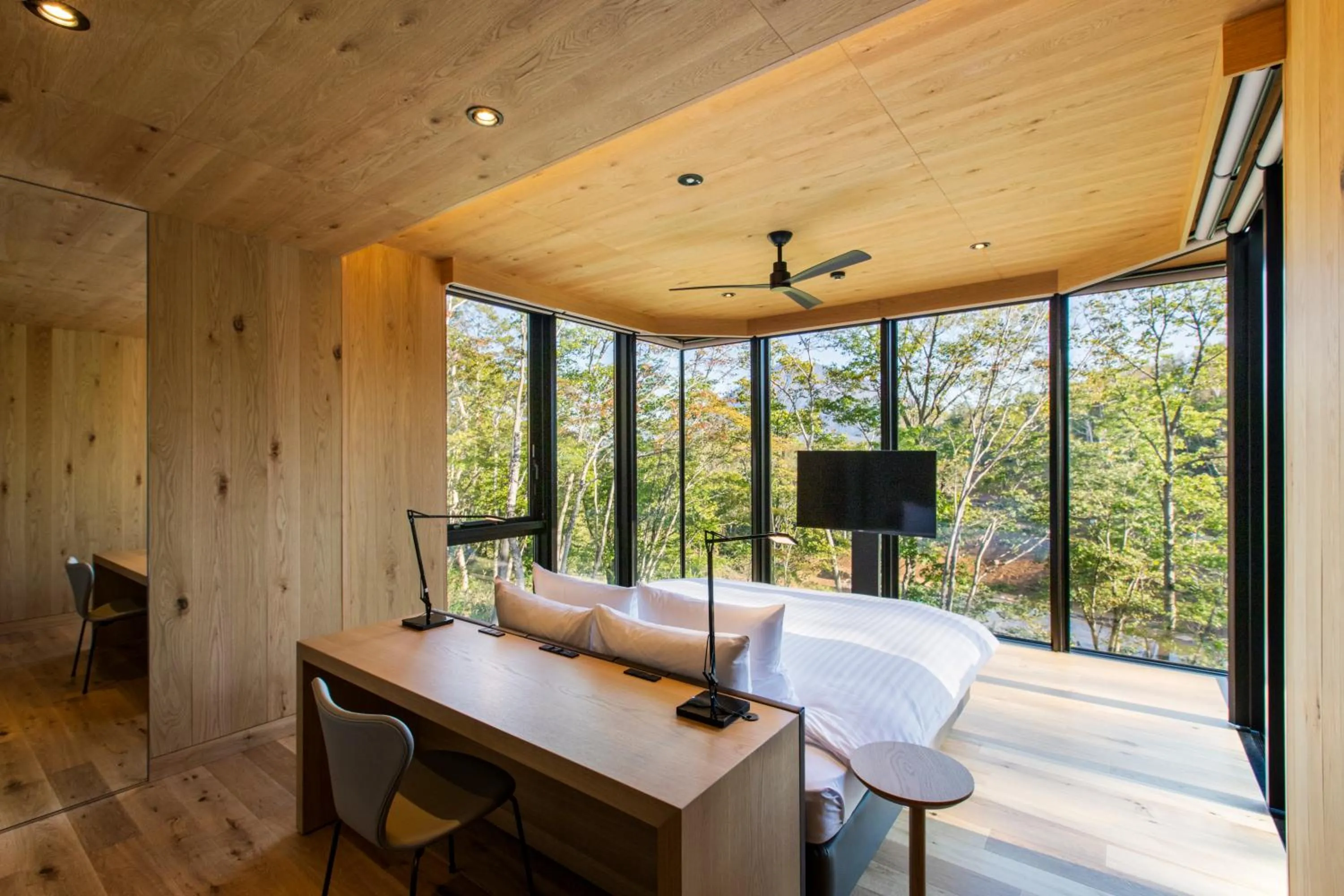 Bed in Tsubasa Chalet at Hanaridge