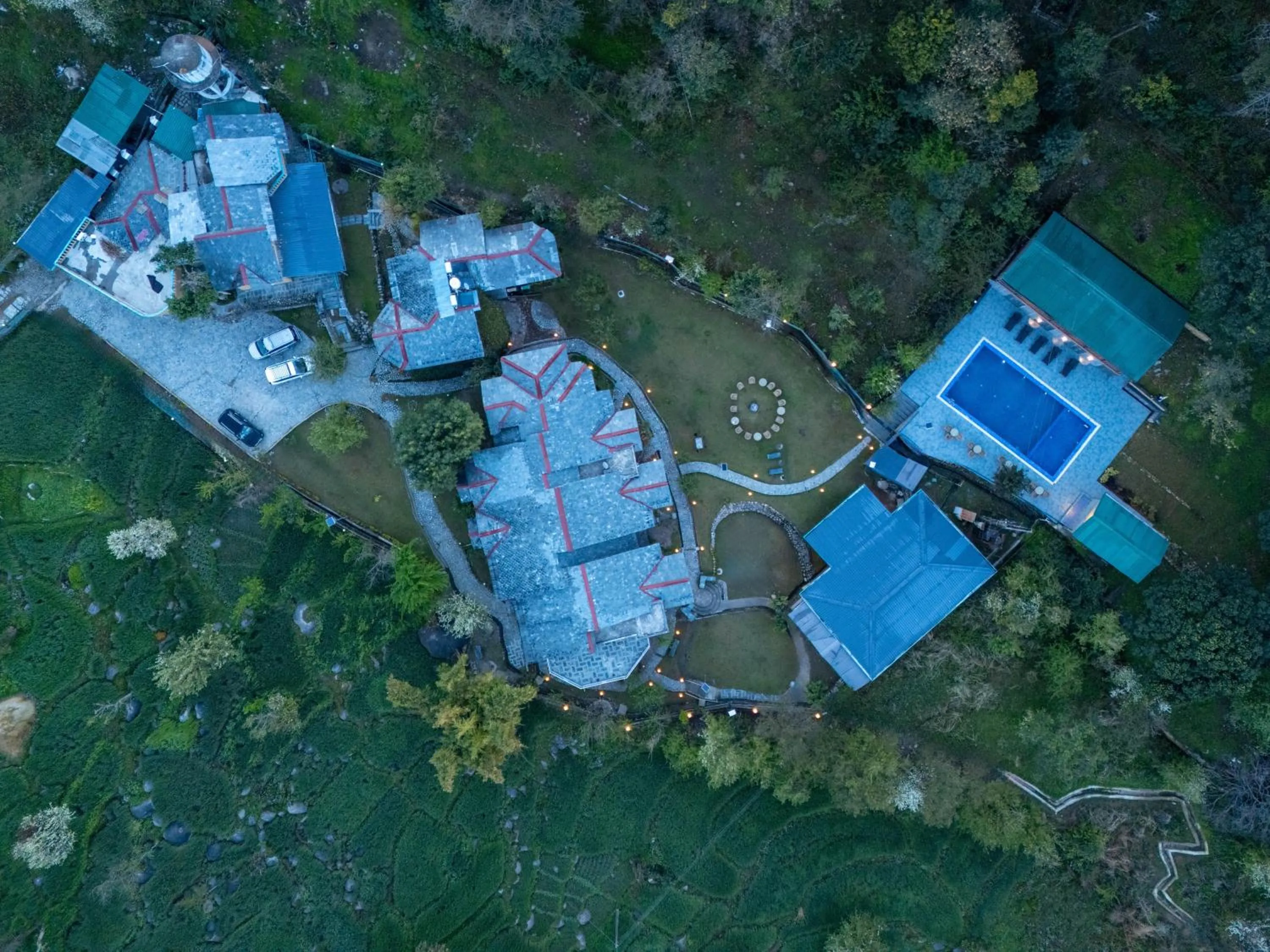 Facade/entrance in Tree of Life Birdsong Chalets , Dharamshala