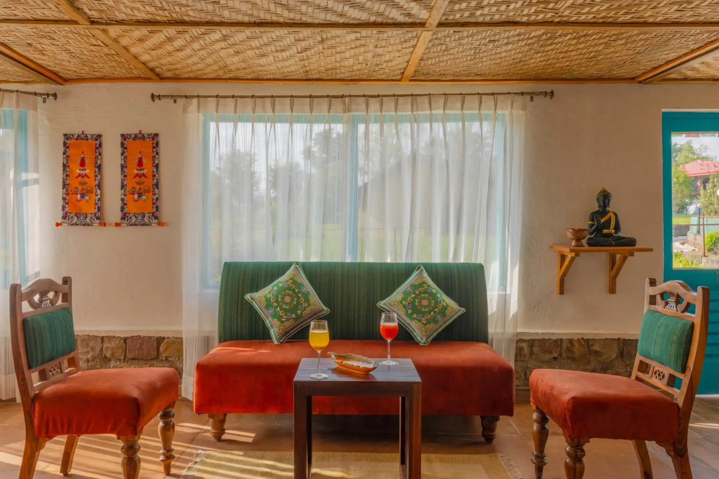 Living room in Tree of Life Birdsong Chalets , Dharamshala Living room in Tree of Life Birdsong Chalets , Dharamshala