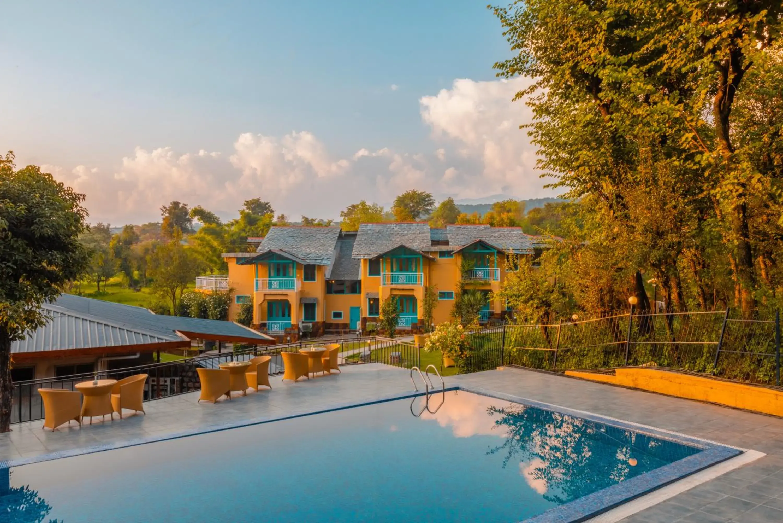 Pool view in Tree of Life Birdsong Chalets , Dharamshala Pool view in Tree of Life Birdsong Chalets , Dharamshala