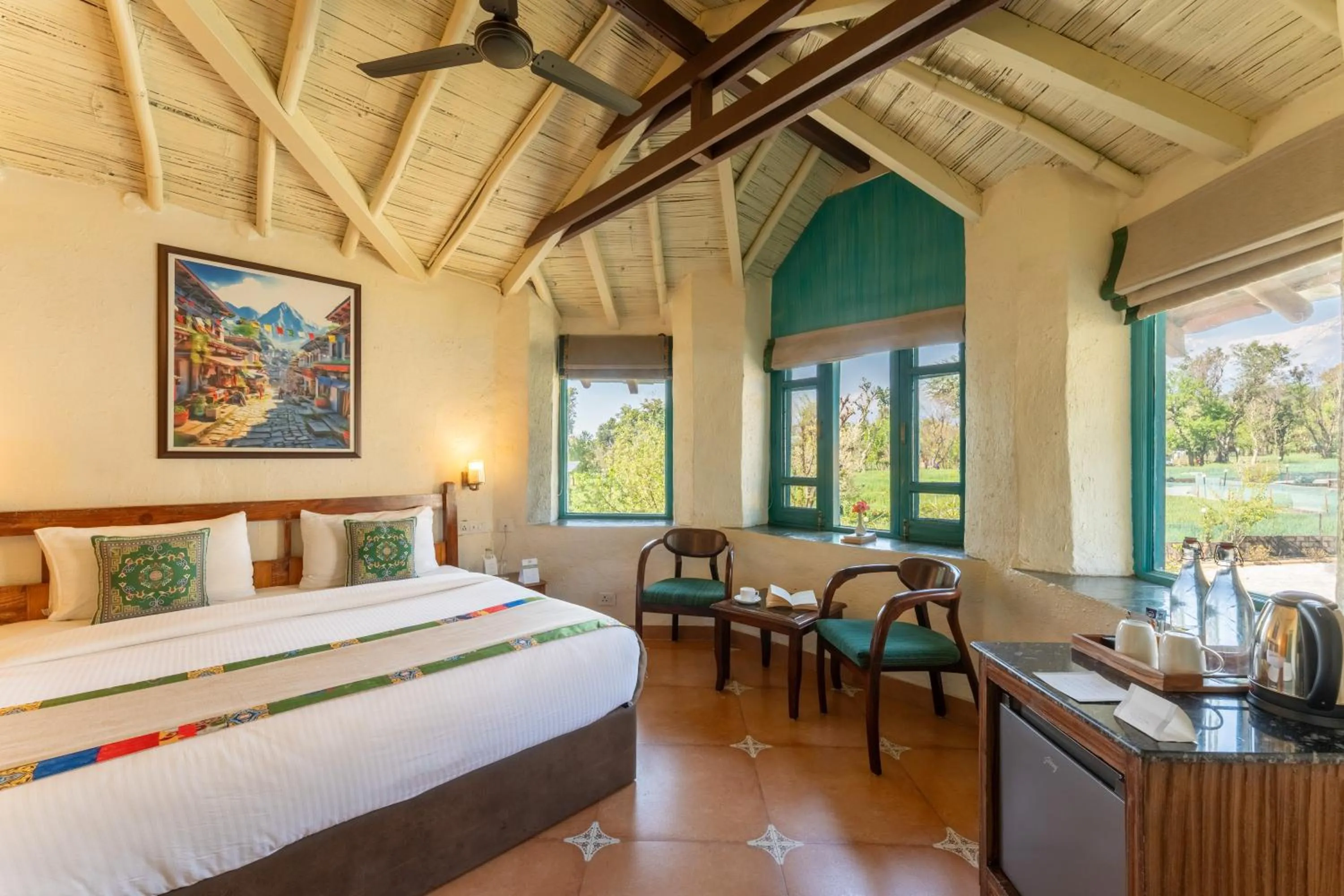 Bedroom, Bed in Tree of Life Birdsong Chalets , Dharamshala