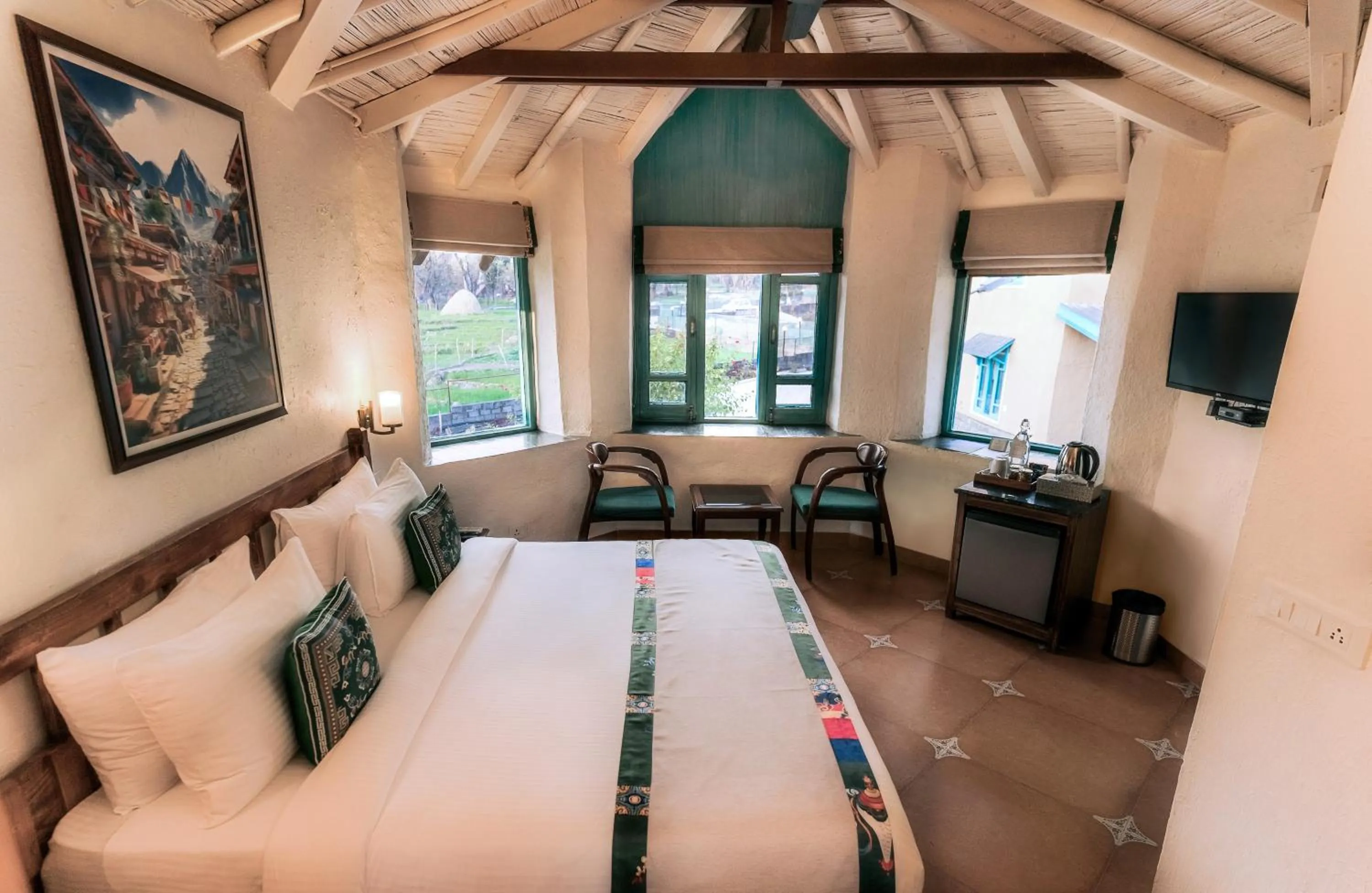 Photo of the whole room, Bed in Tree of Life Birdsong Chalets , Dharamshala