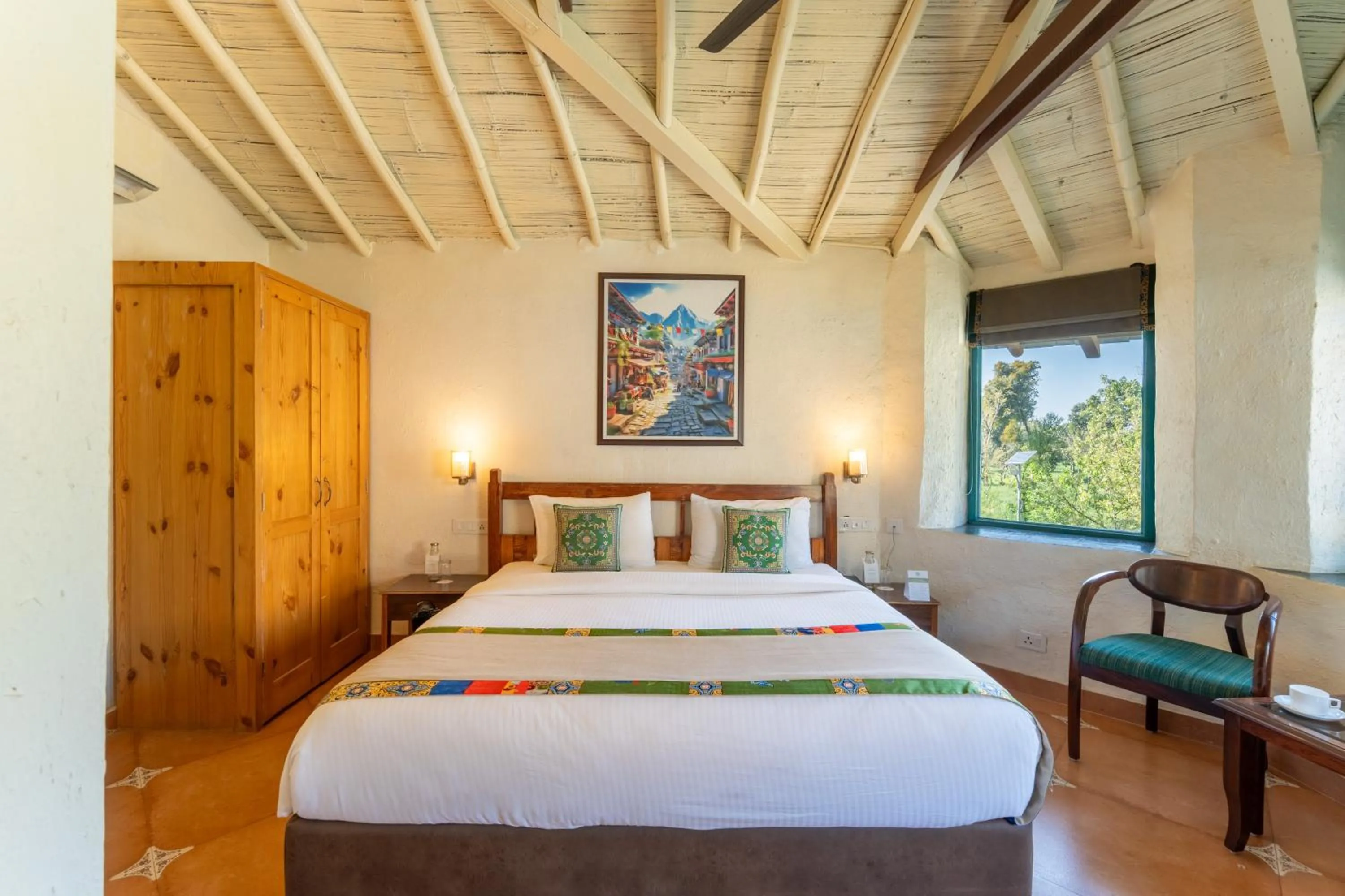 Bedroom, Bed in Tree of Life Birdsong Chalets , Dharamshala