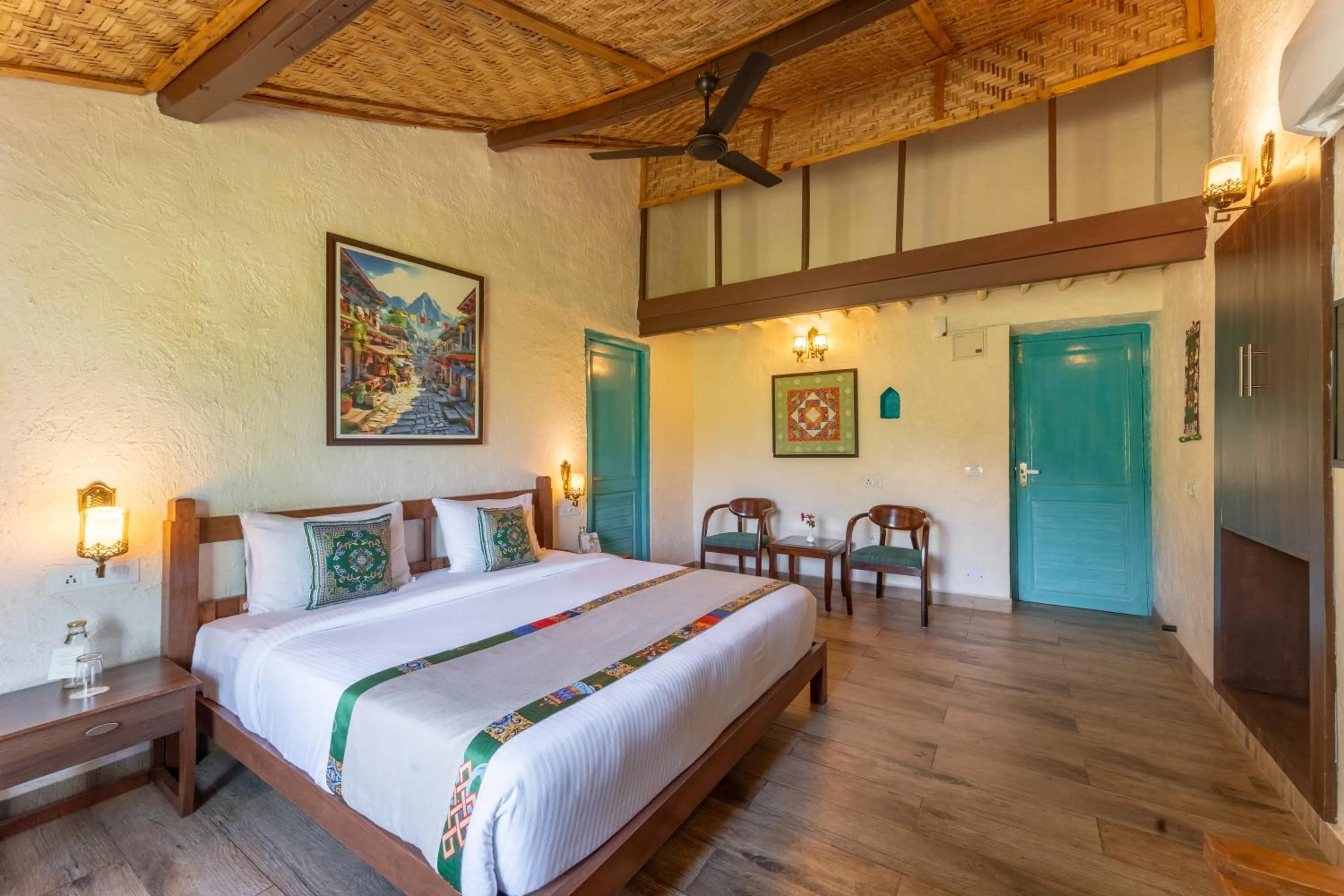 Bedroom, Bed in Tree of Life Birdsong Chalets , Dharamshala