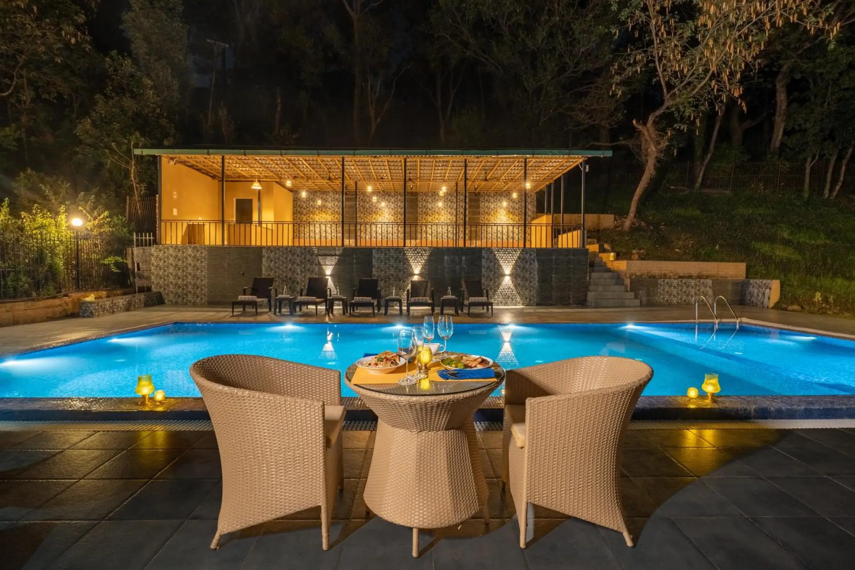 Swimming pool in Tree of Life Birdsong Chalets , Dharamshala Swimming pool in Tree of Life Birdsong Chalets , Dharamshala