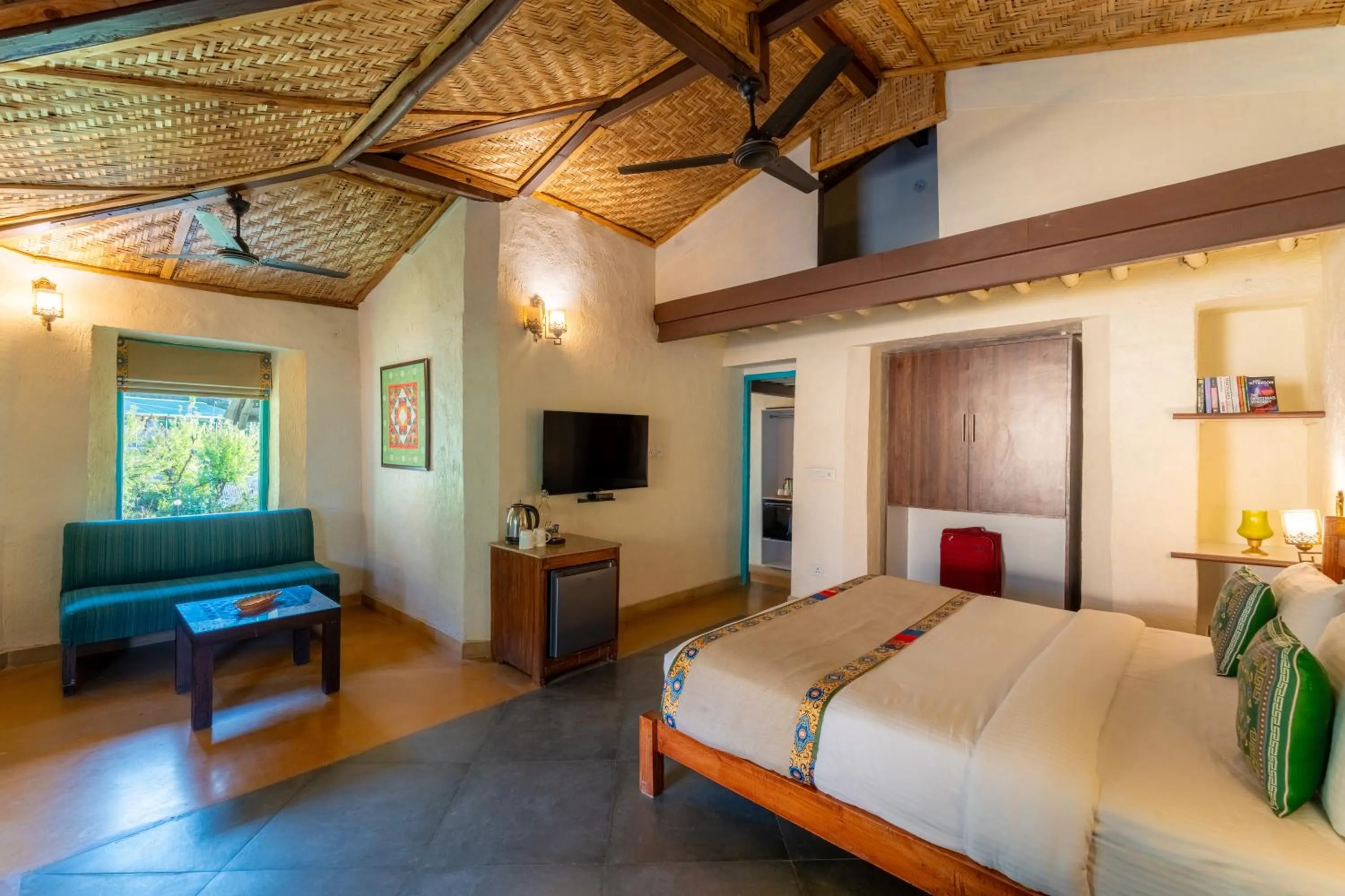 Bedroom, Bed in Tree of Life Birdsong Chalets , Dharamshala