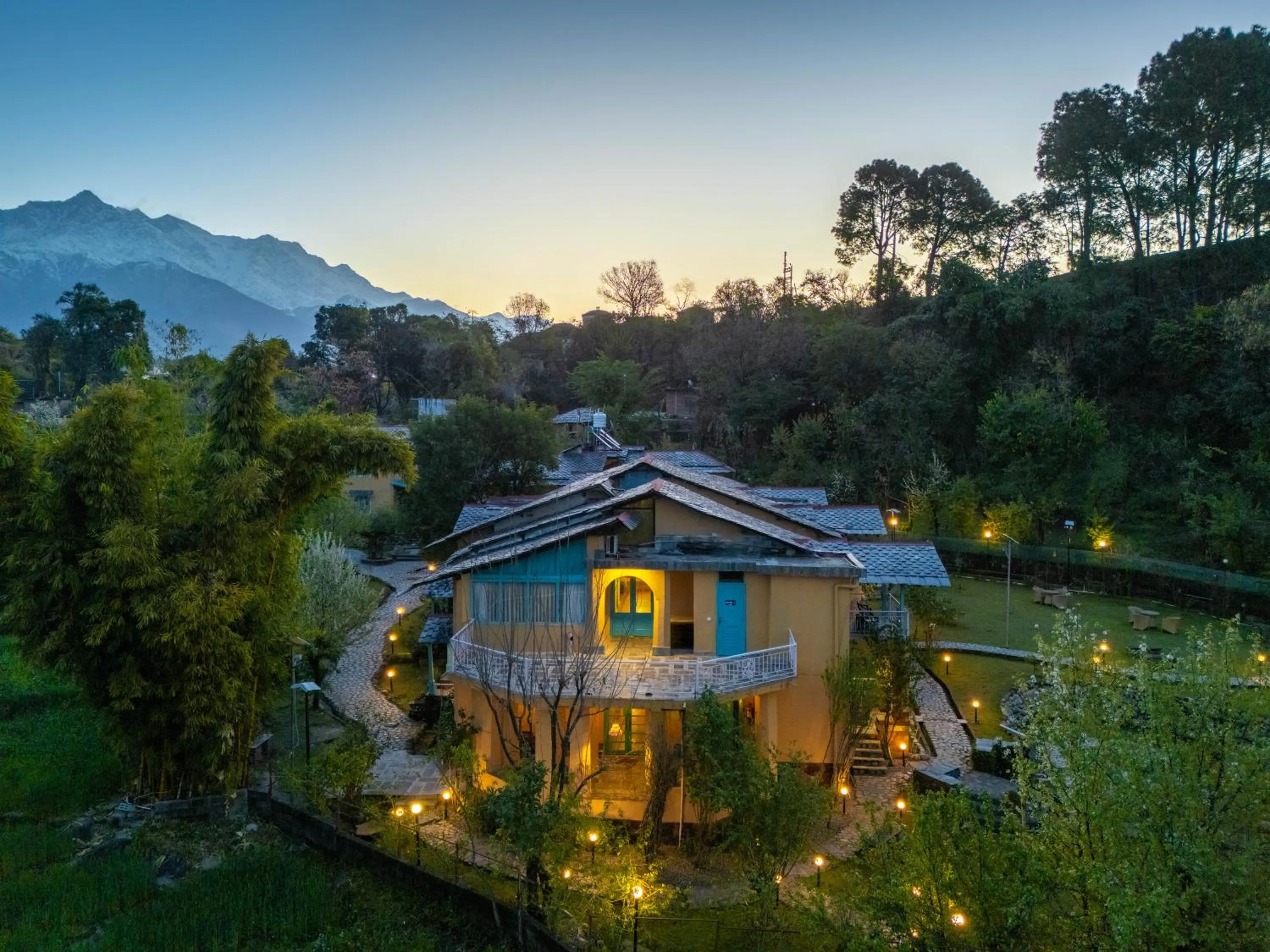 Facade/entrance in Tree of Life Birdsong Chalets , Dharamshala