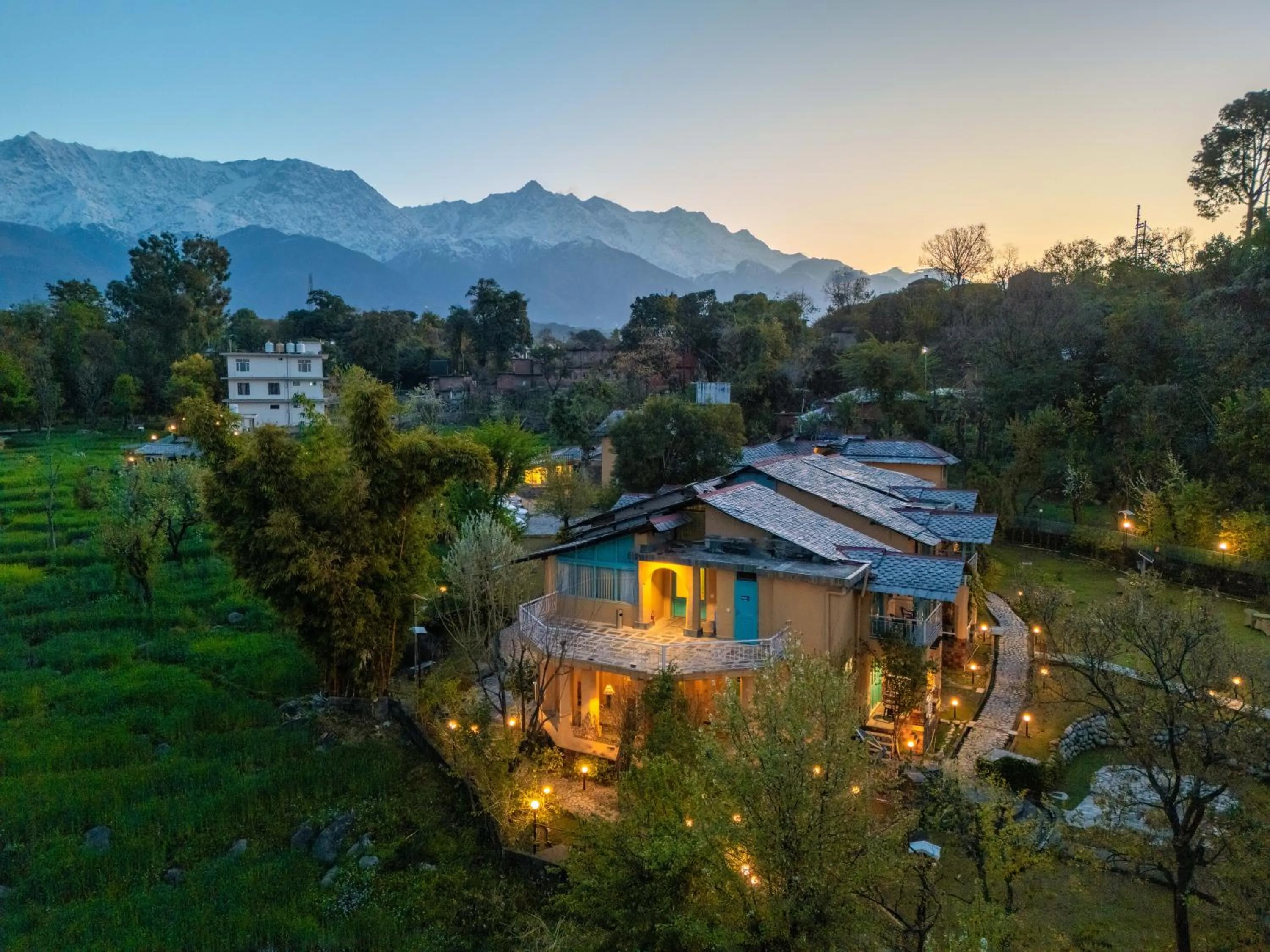 Facade/entrance in Tree of Life Birdsong Chalets , Dharamshala