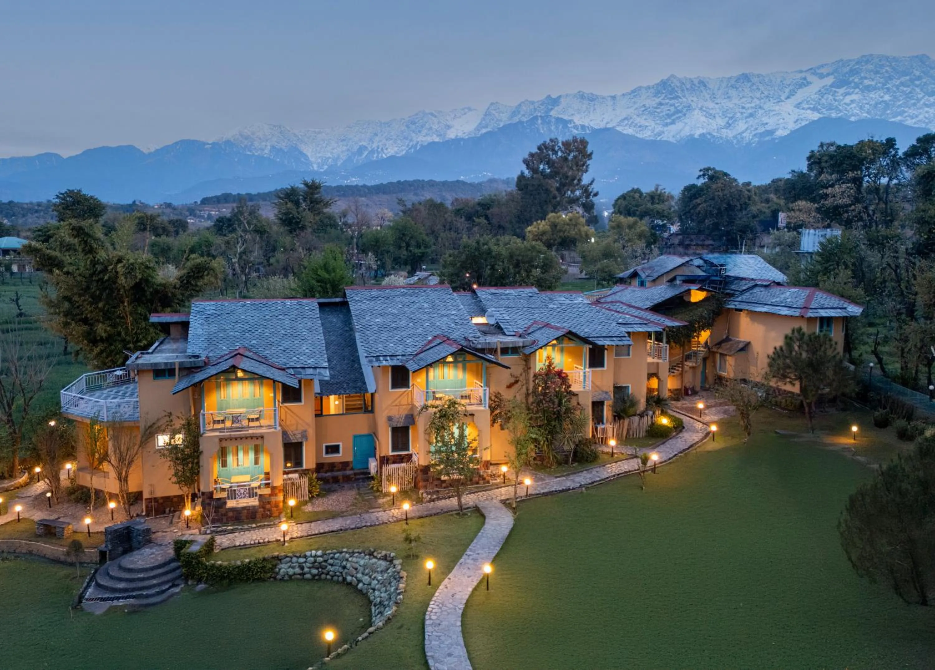 Facade/entrance in Tree of Life Birdsong Chalets , Dharamshala