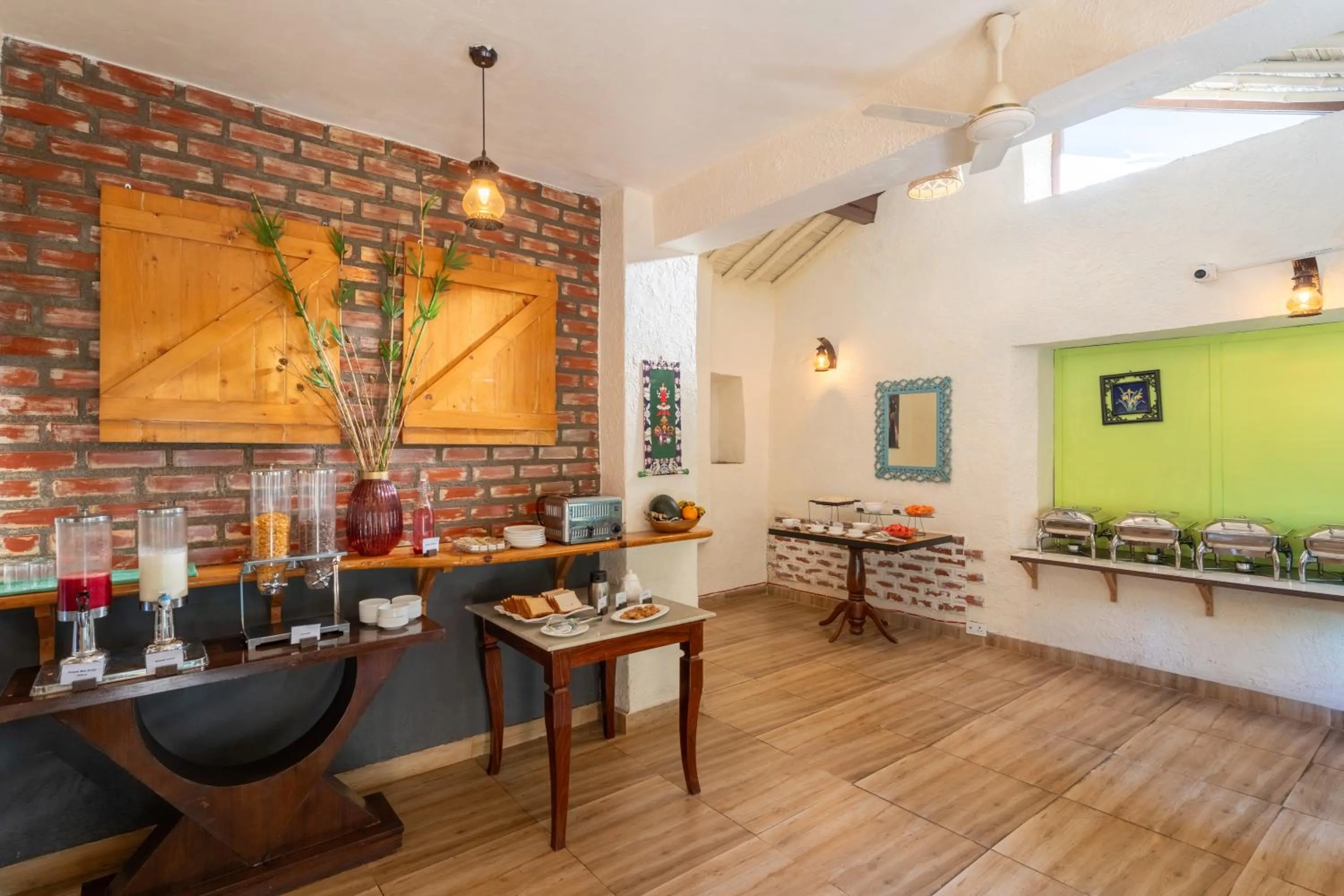 Dining area in Tree of Life Birdsong Chalets , Dharamshala