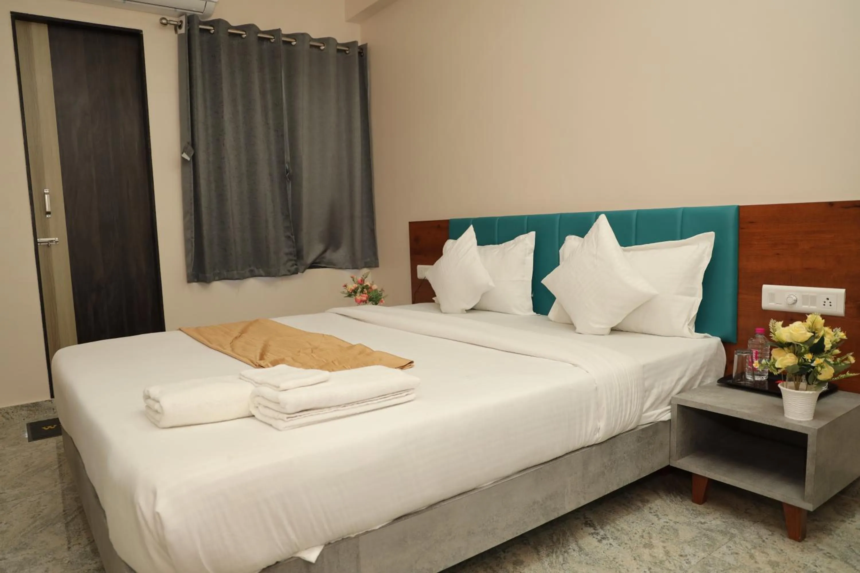 Bed in Hotel Lord Krishna