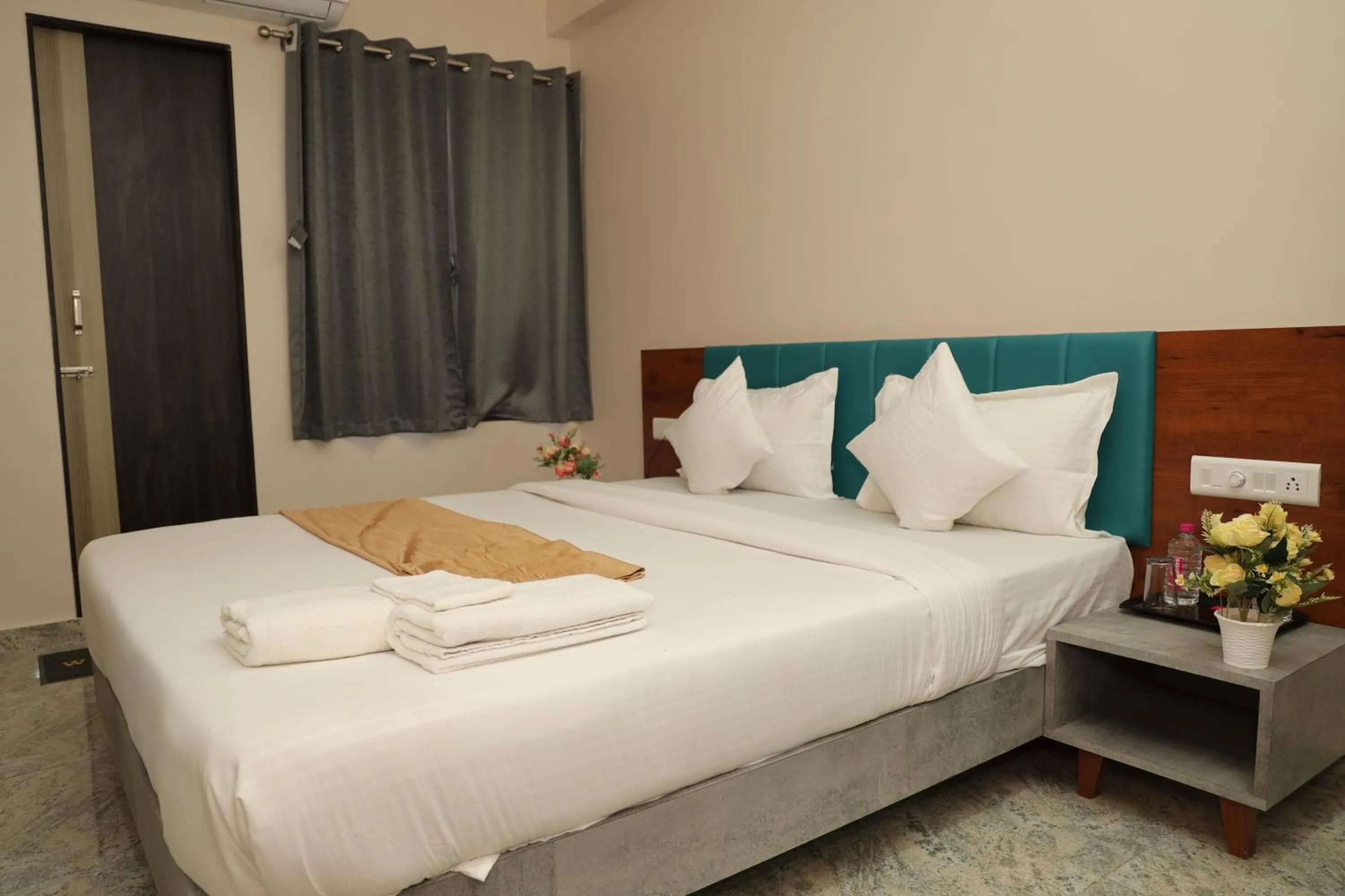 Bed in Hotel Lord Krishna