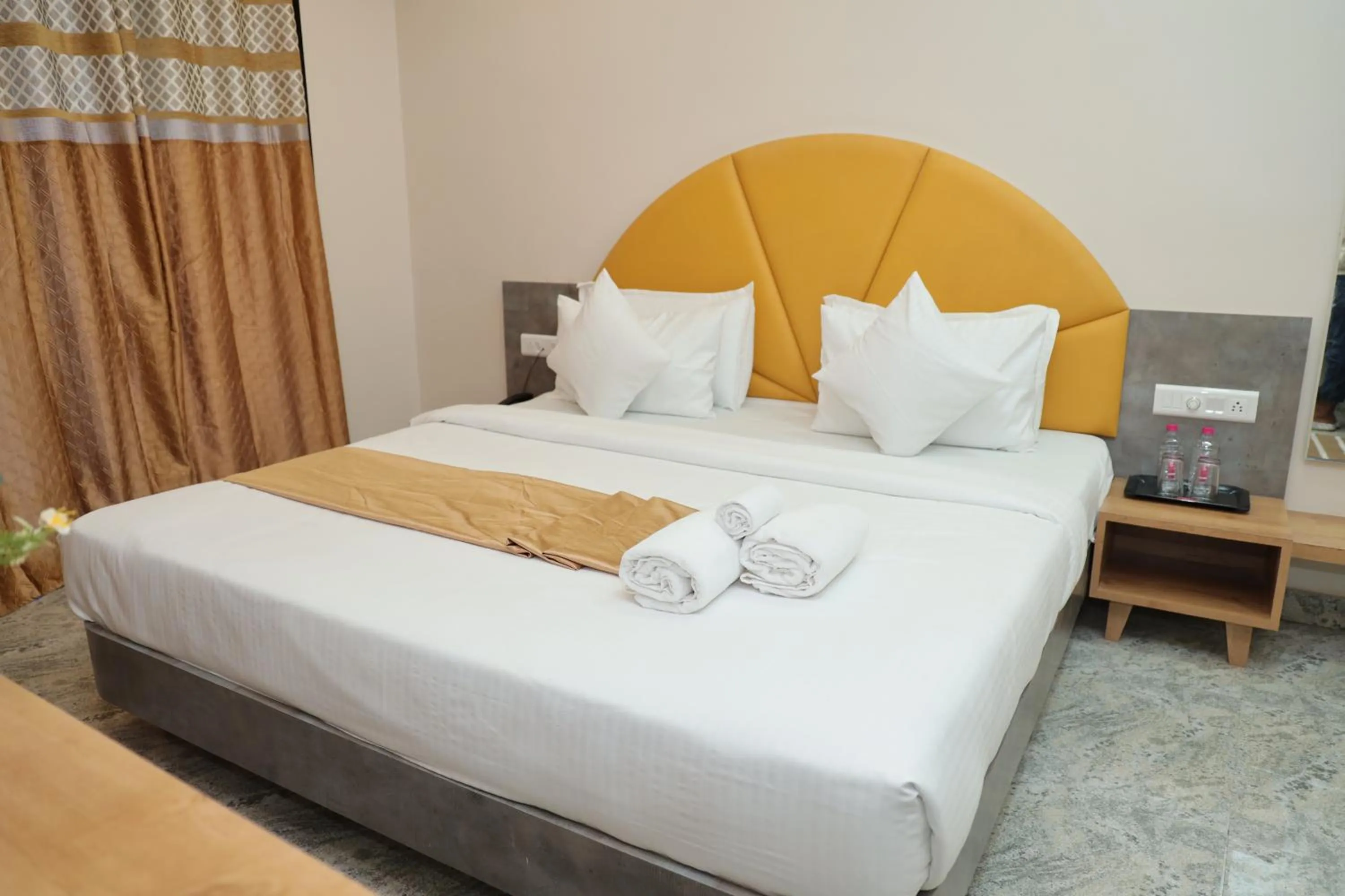 Bed in Hotel Lord Krishna