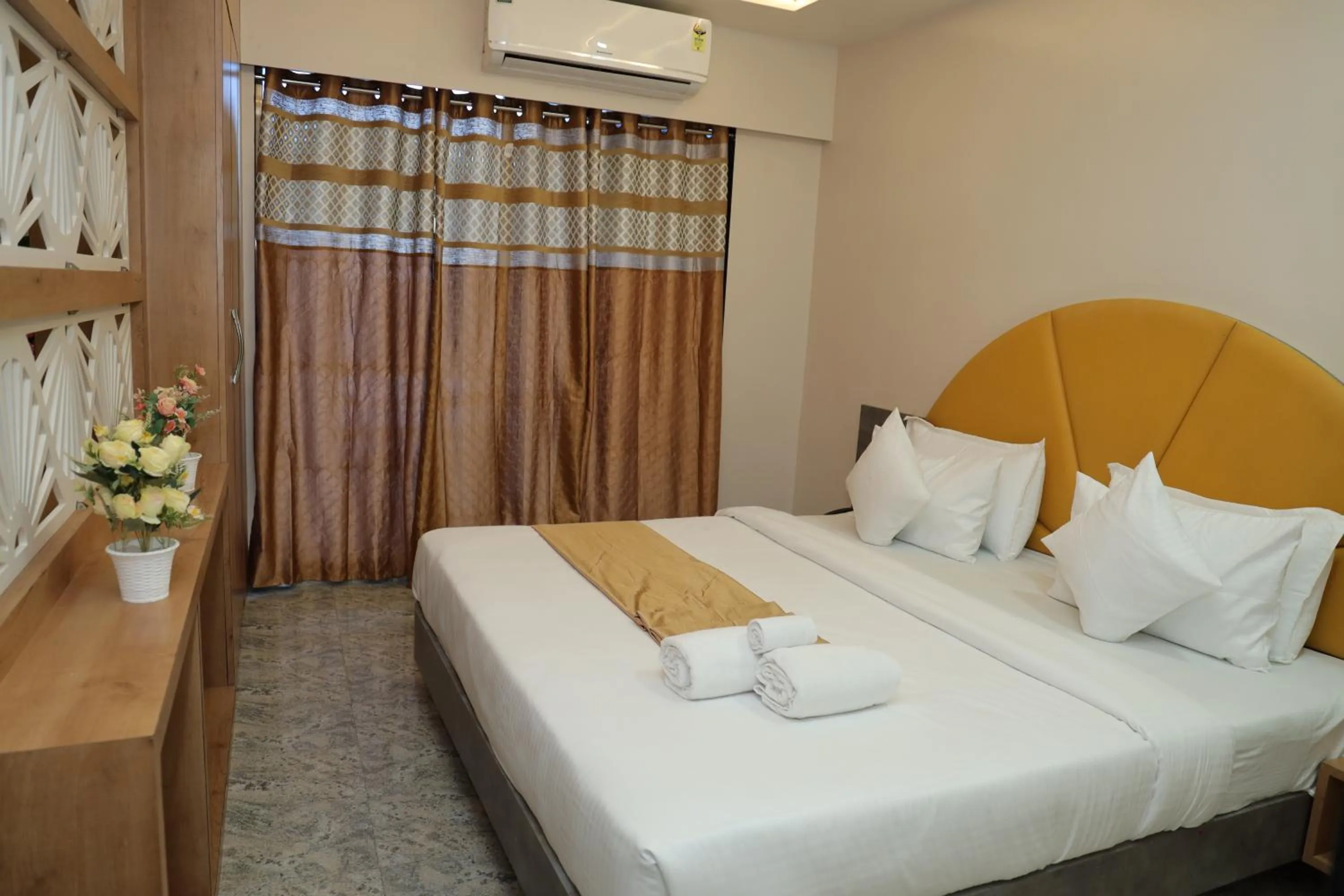 Bed in Hotel Lord Krishna