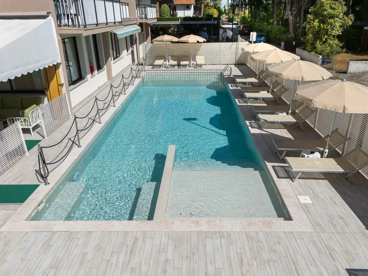Pool view in Hotel Picobello Pineta