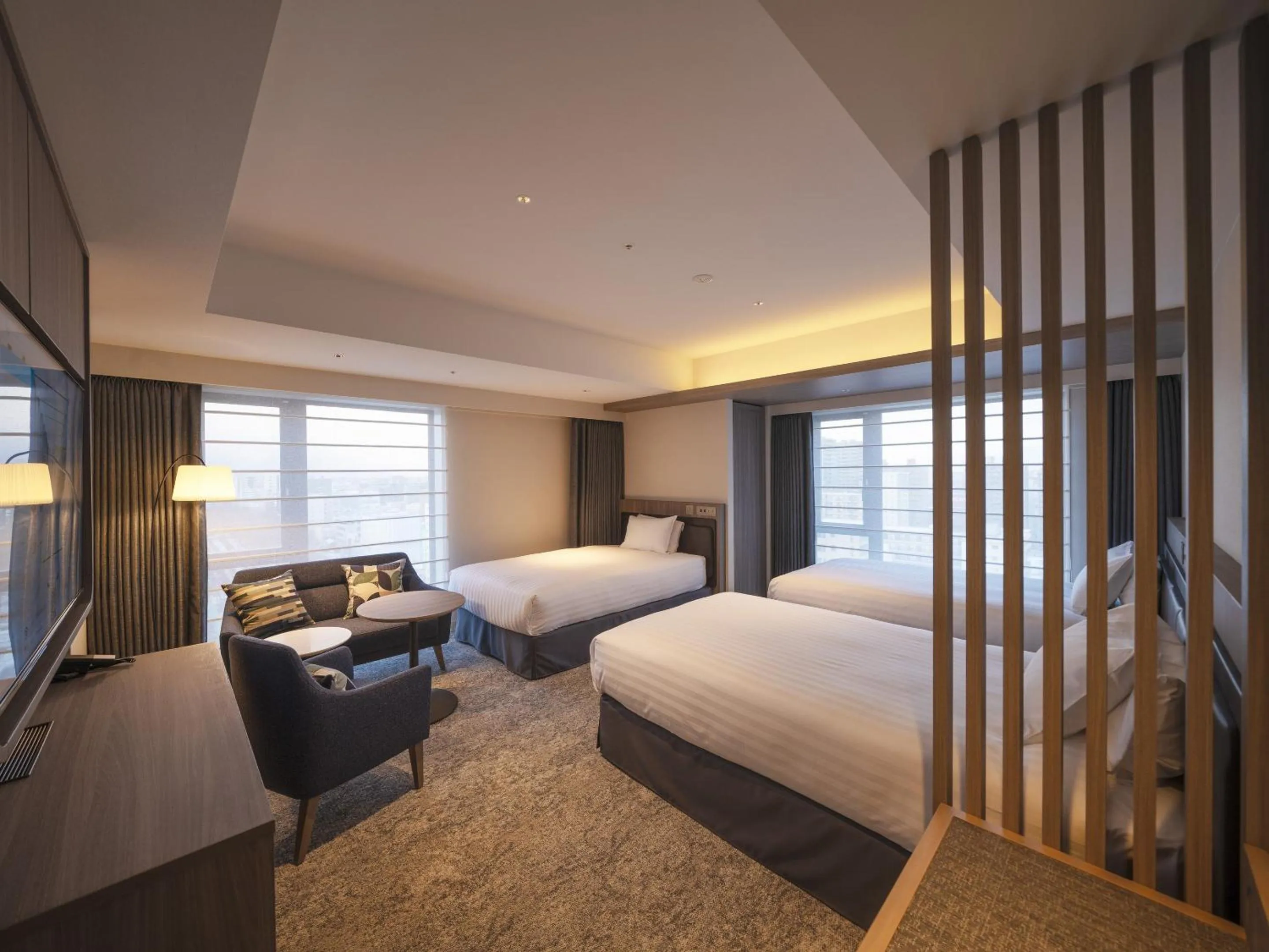 Bed in Hotel Emion Sapporo