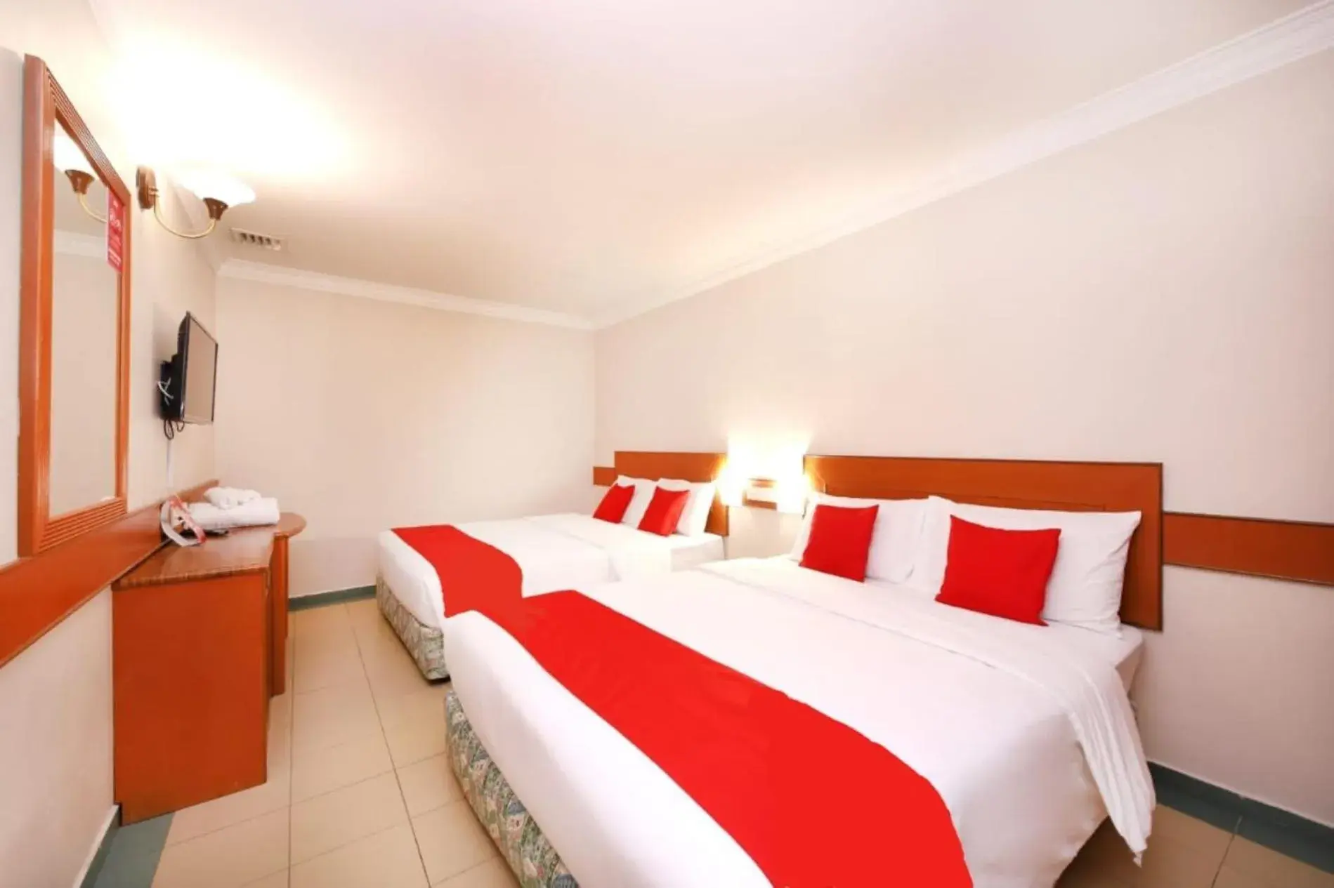 View (from property/room), Bed in Famous Inn Hotel View (from property/room), Bed in Famous Inn Hotel