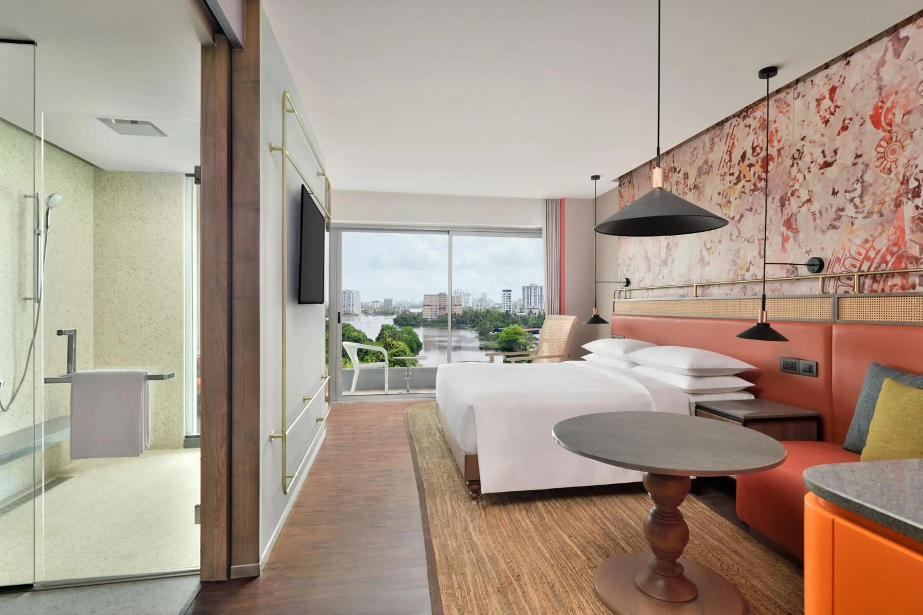 Photo of the whole room, Bed in The Artiste, Kochi, A Tribute Portfolio Hotel , Forum Mall