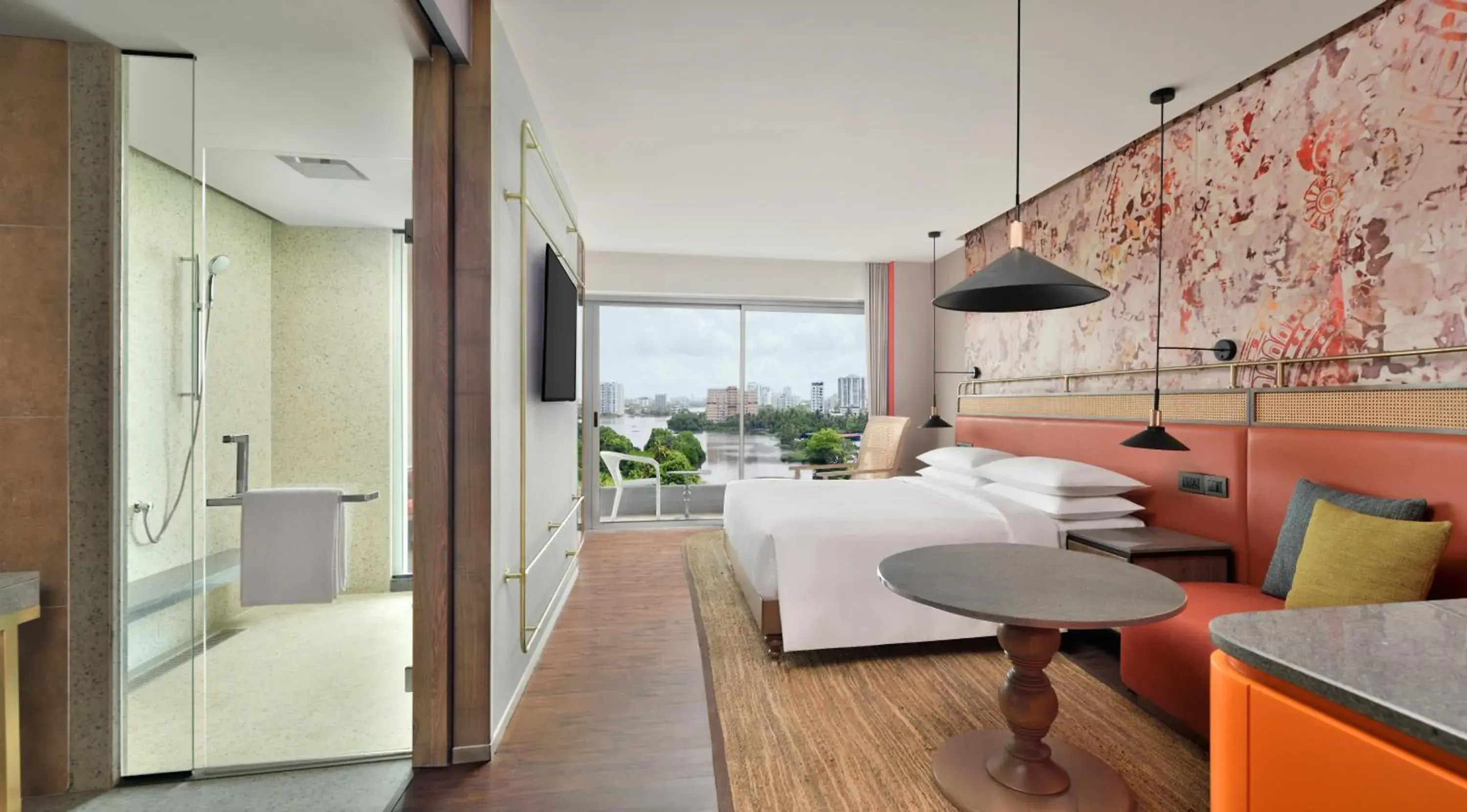 Standard King Room with Balcony – Spacious 538 Square Feet Room with Happy Hours from 11 AM to 6.30 PM - single occupancy in The Artiste, Kochi, A Tribute Portfolio Hotel , Forum Mall Standard King Room with Balcony – Spacious 538 Square Feet Room with Happy Hours from 11 AM to 6.30 PM - single occupancy in The Artiste, Kochi, A Tribute Portfolio Hotel , Forum Mall