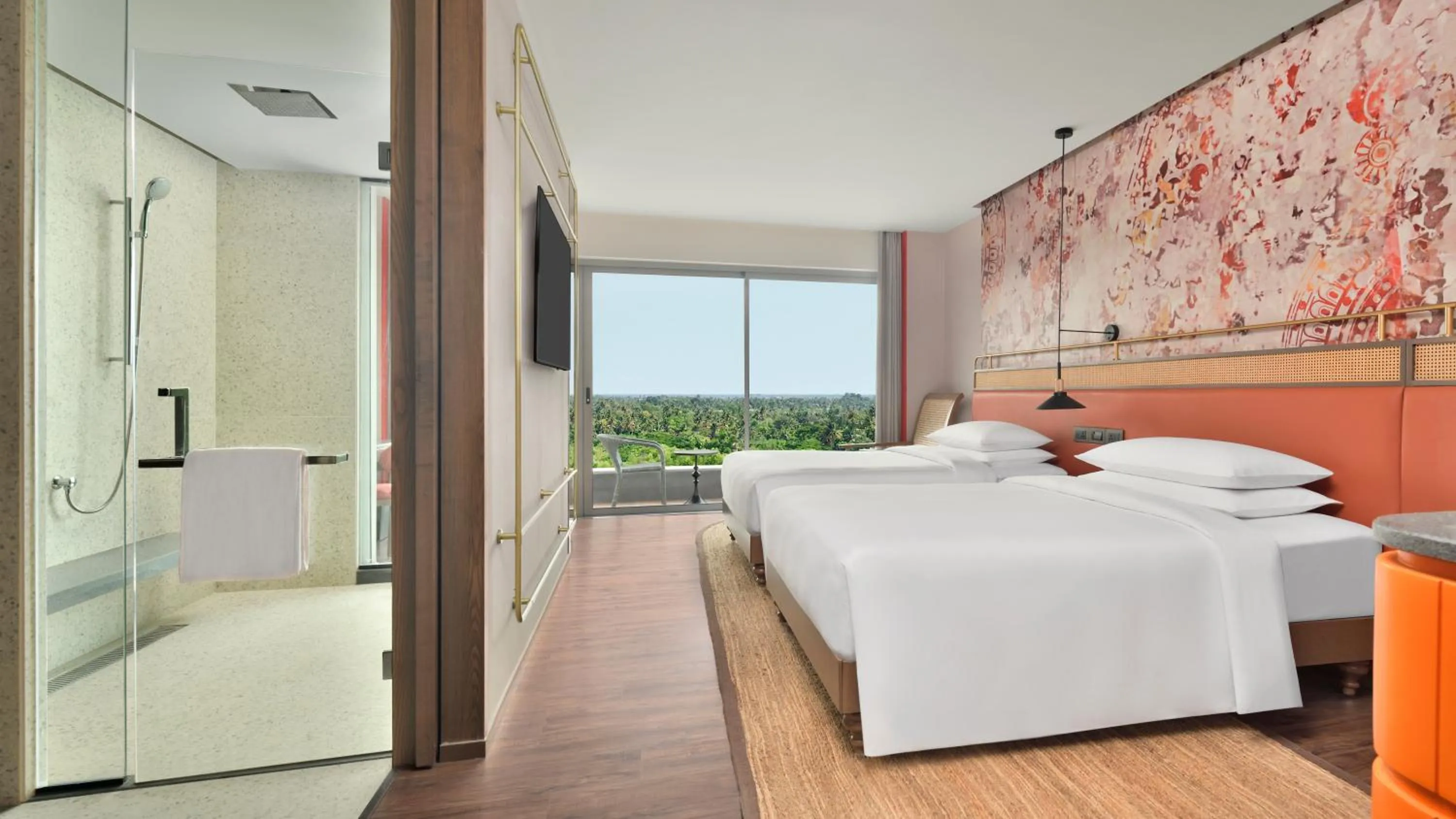 Shower, Bed in The Artiste, Kochi, A Tribute Portfolio Hotel , Forum Mall