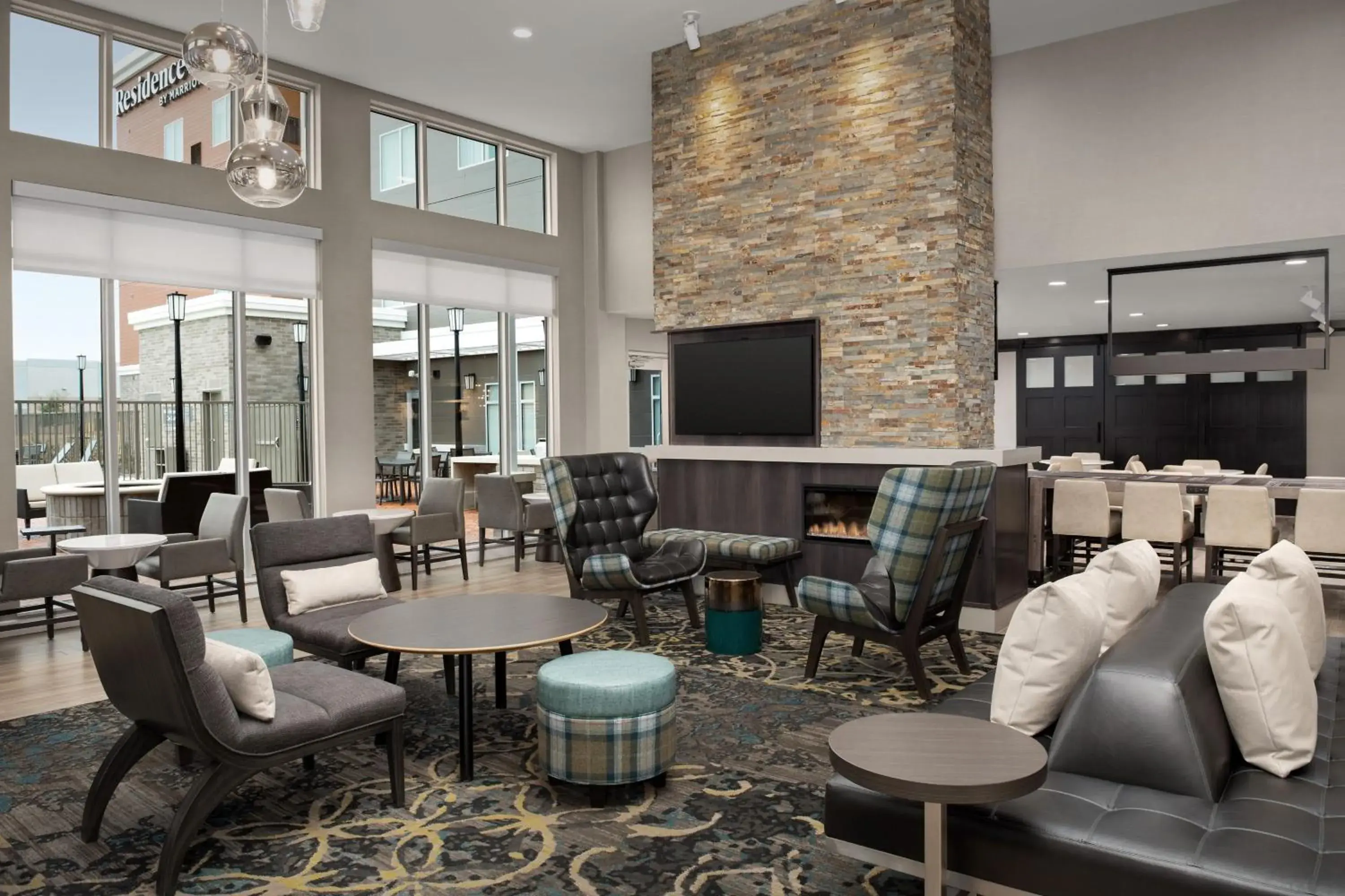Lobby or reception, Restaurant/Places to Eat in Residence Inn by Marriott Dallas Grand Prairie