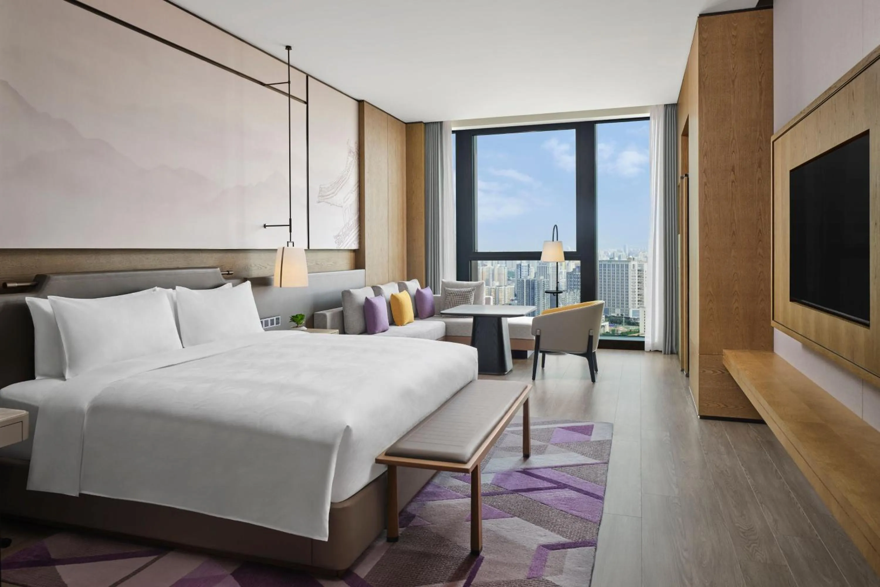 Photo of the whole room, Bed in JW Marriott Hotel Xi'an Southwest