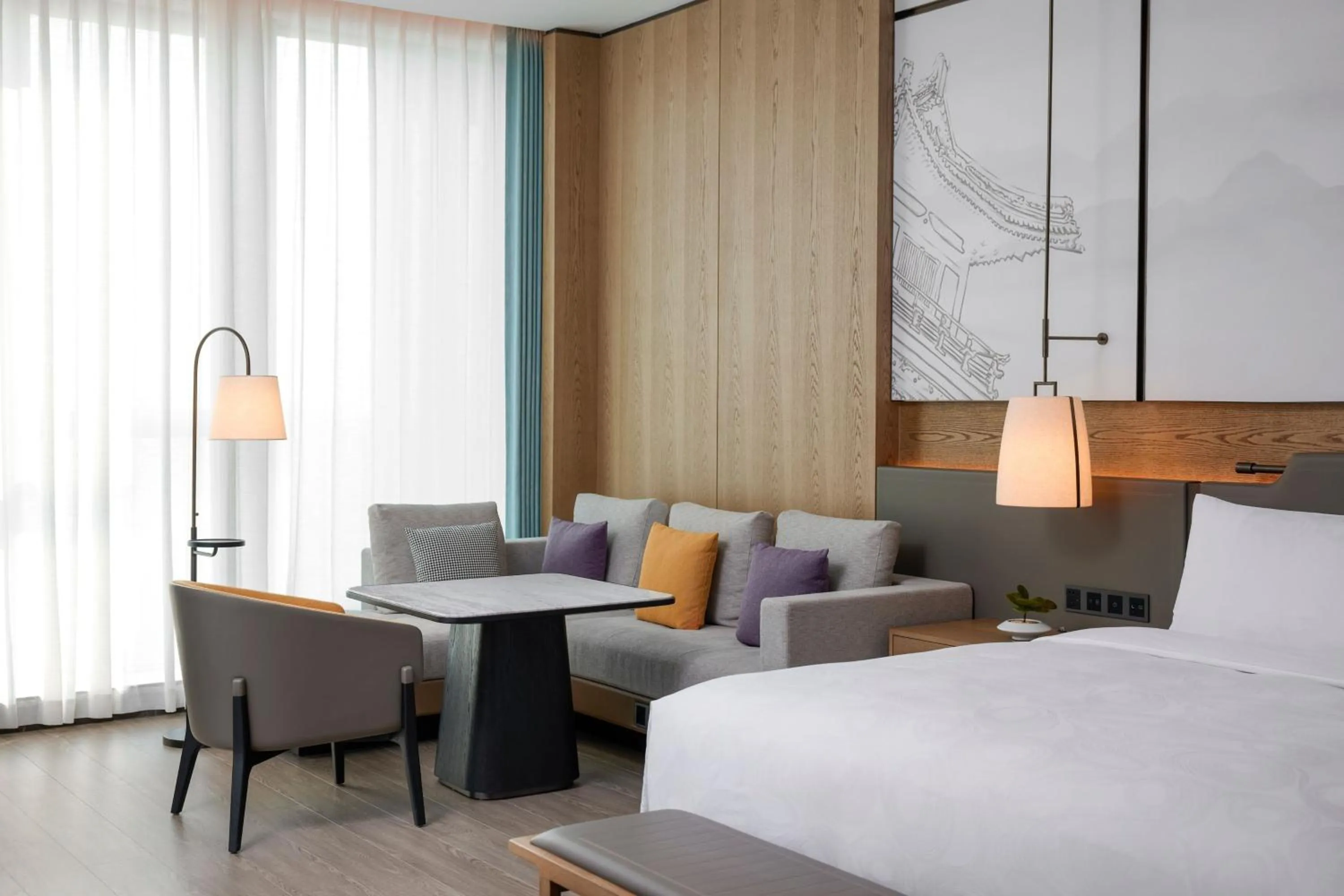 Photo of the whole room, Bed in JW Marriott Hotel Xi'an Southwest