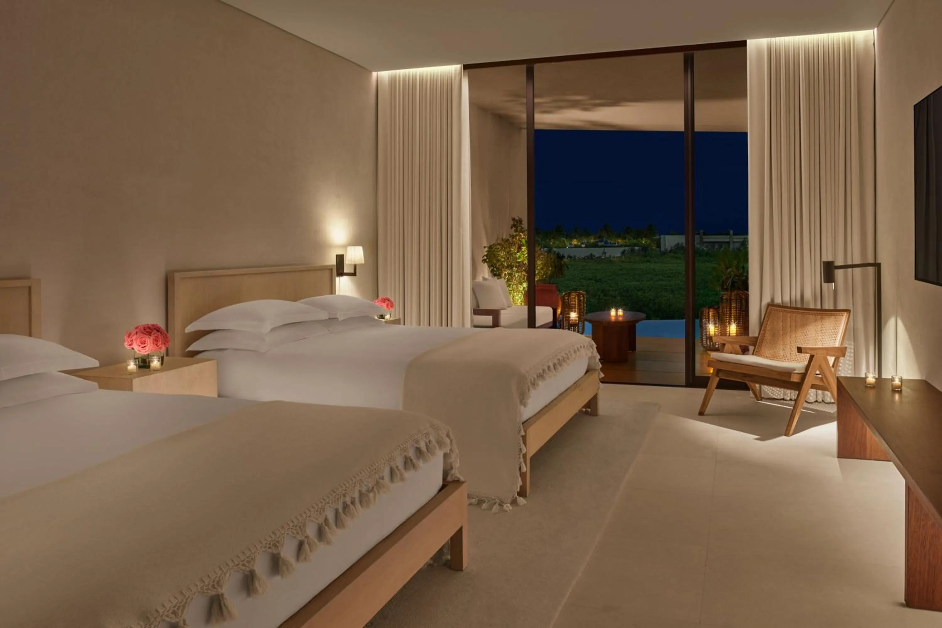 Photo of the whole room, Bed in The Riviera Maya EDITION at Kanai