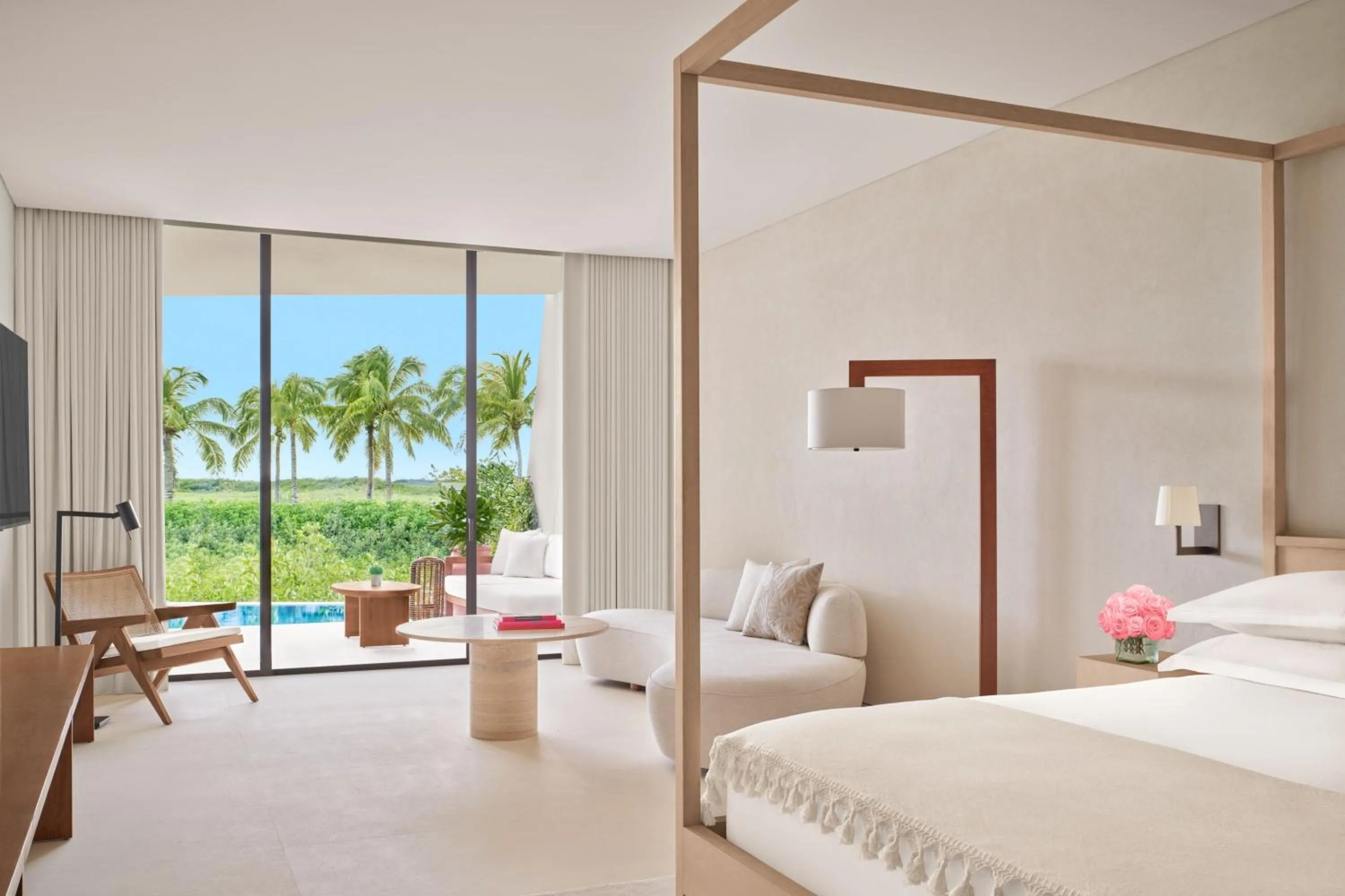 Photo of the whole room, Bed in The Riviera Maya EDITION at Kanai