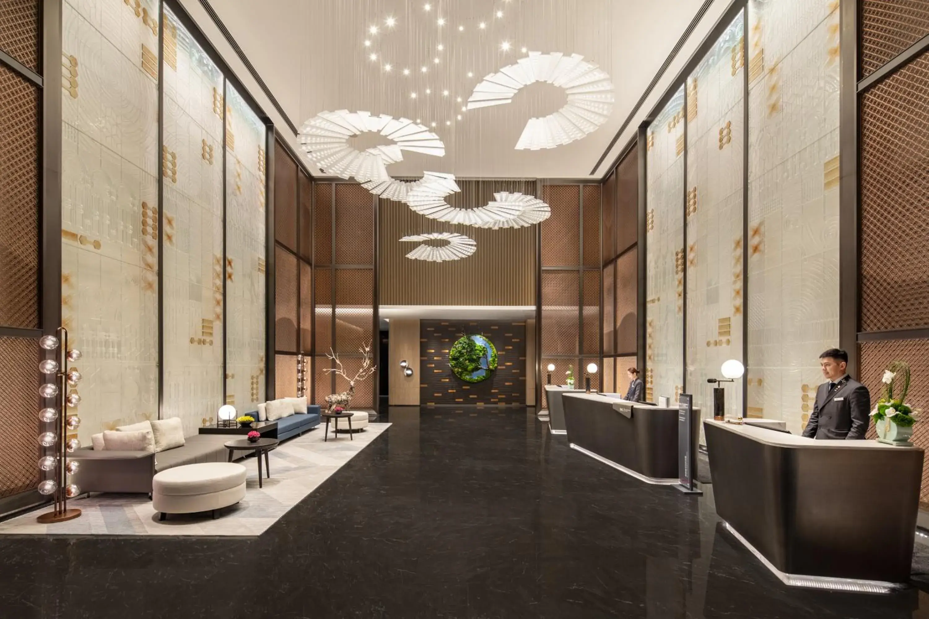 Lobby or reception in Crowne Plaza Jiangmen Binjiang by IHG Lobby or reception in Crowne Plaza Jiangmen Binjiang by IHG