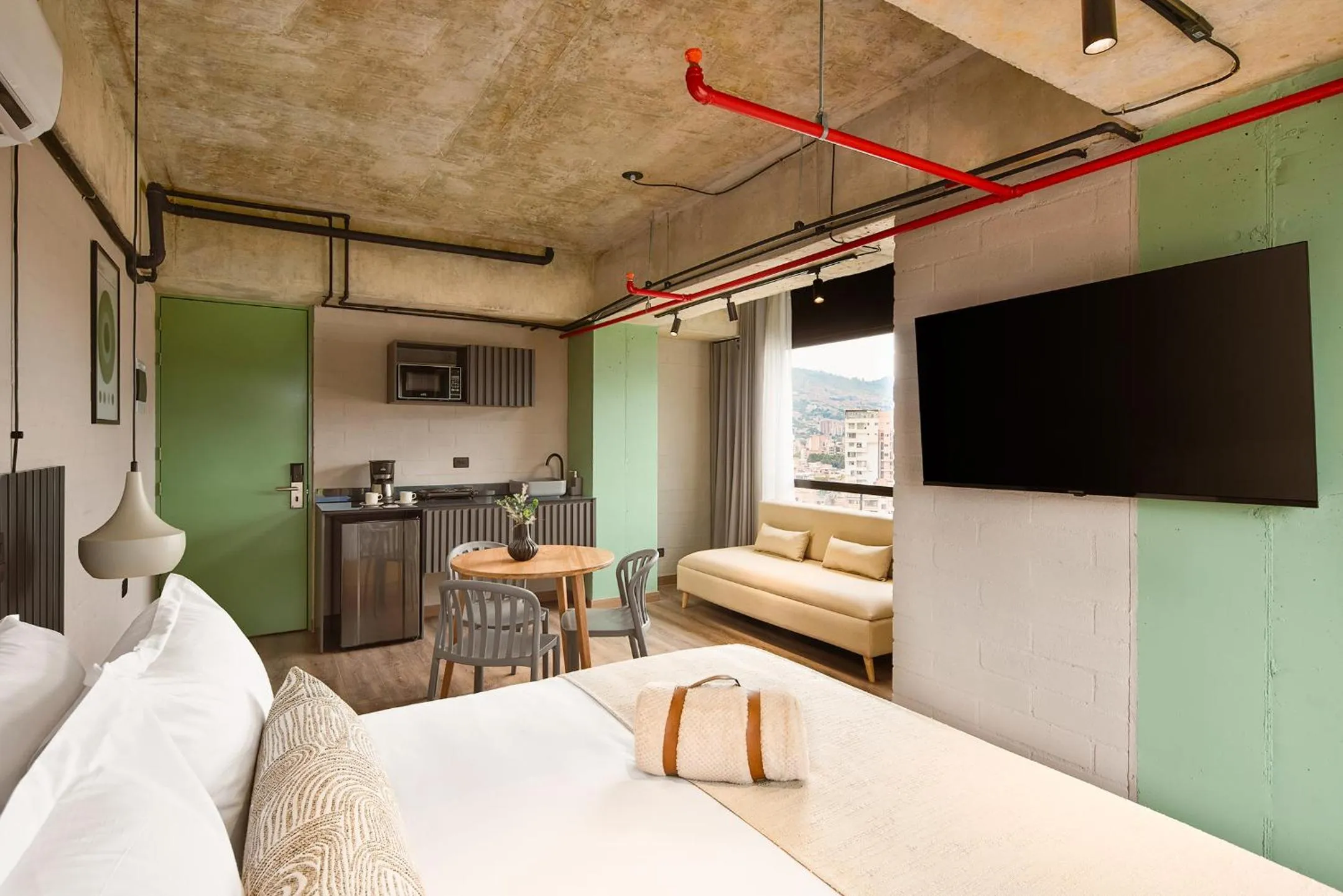 Bed in Urbit Social Lofts
