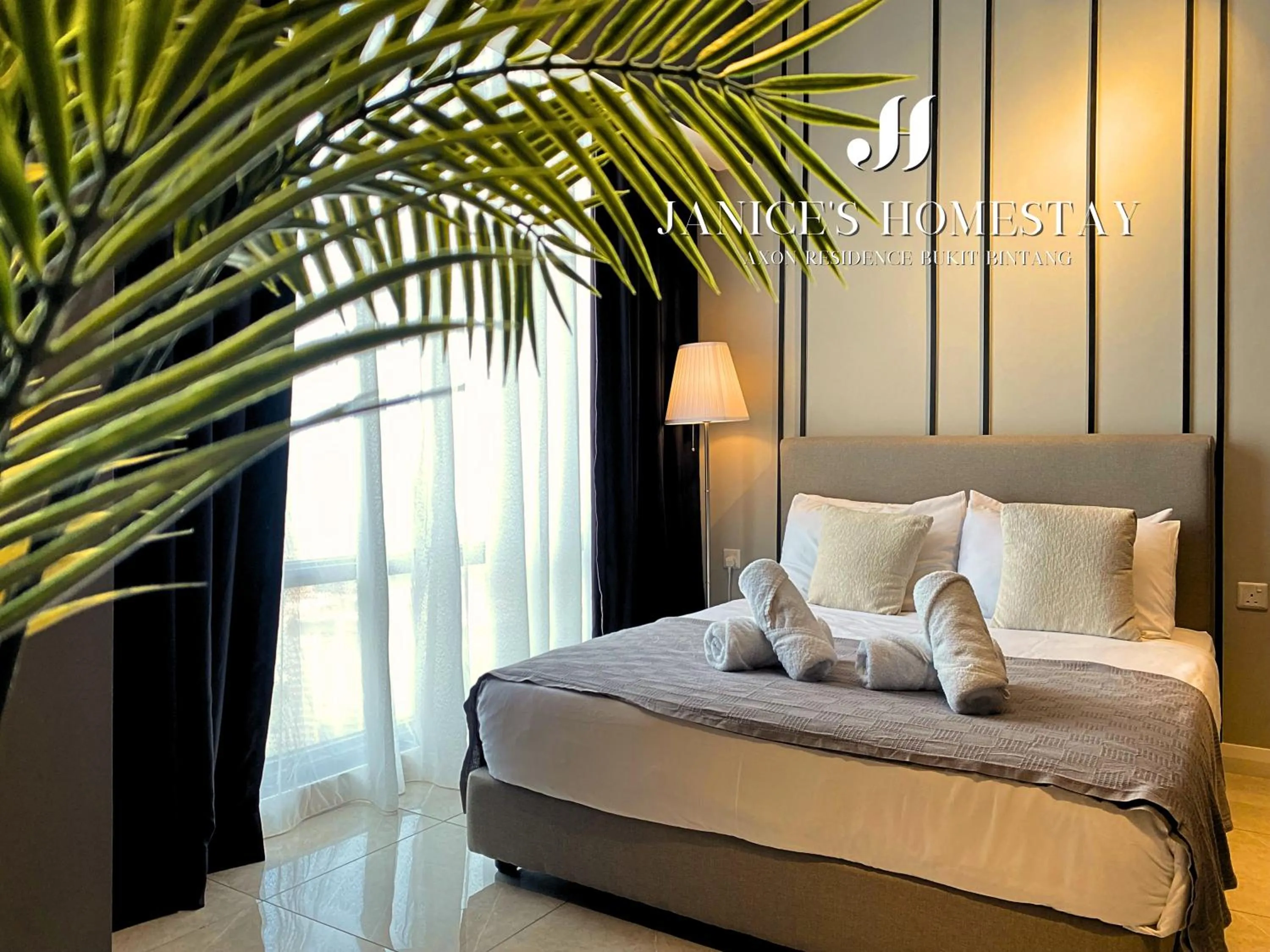 Bed in Axon Residences Bukit Bintang by Janice's Homestay