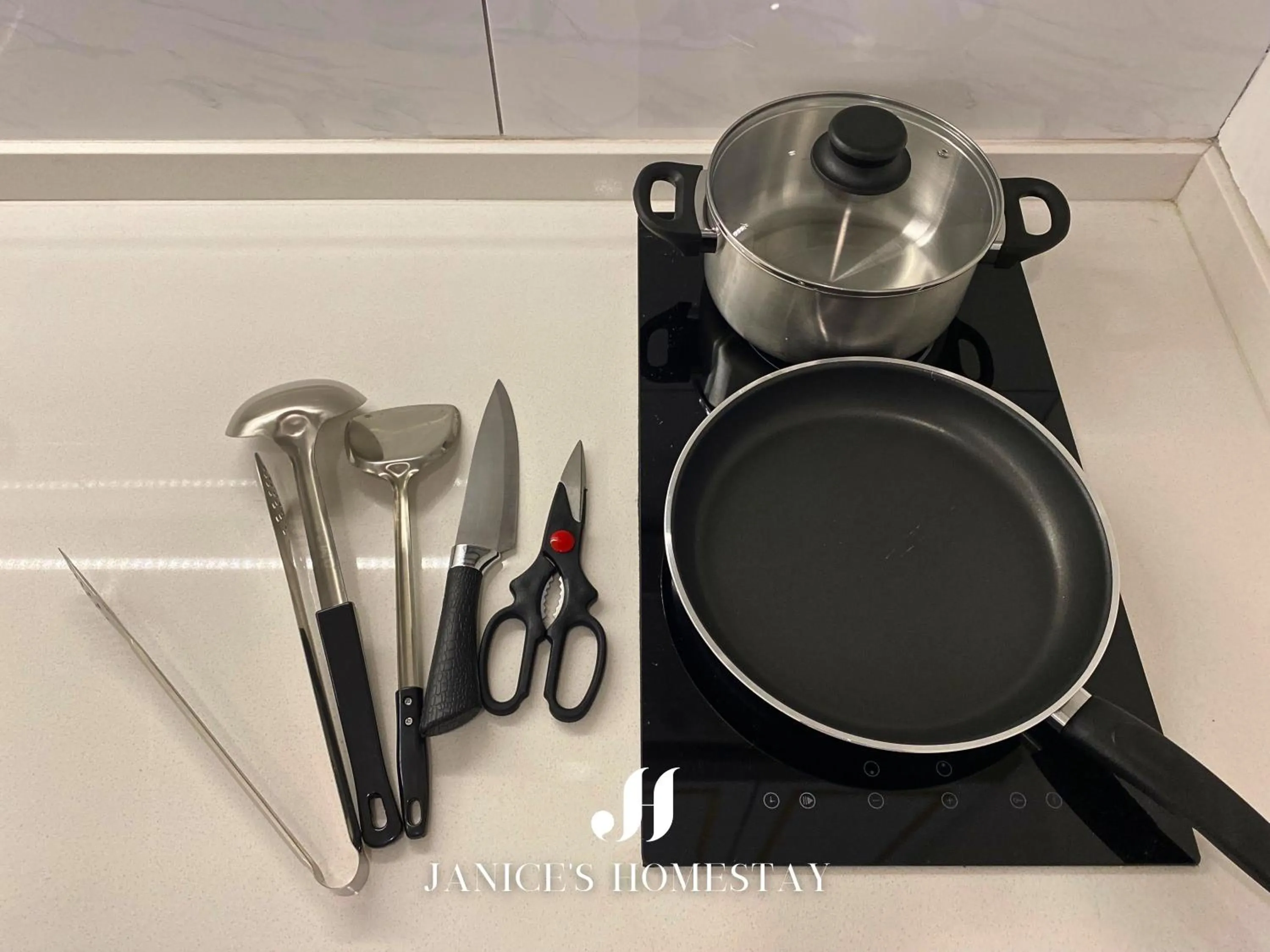 kitchen in Axon Residences Bukit Bintang by Janice's Homestay