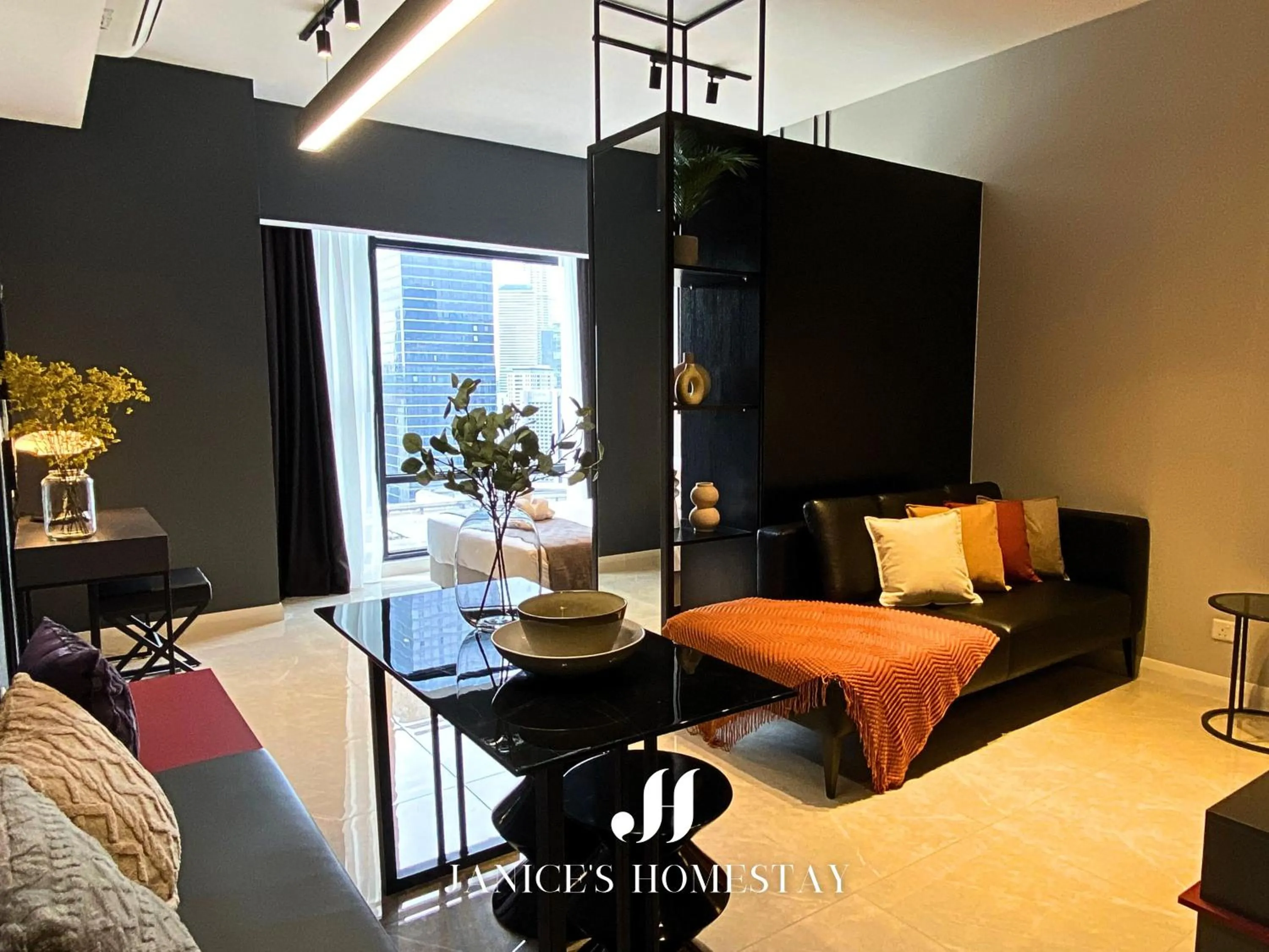 Living room in Axon Residences Bukit Bintang by Janice's Homestay
