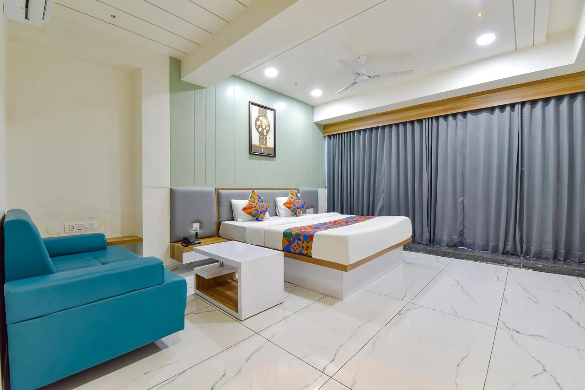 Bedroom, Bed in FabHotel Bliss