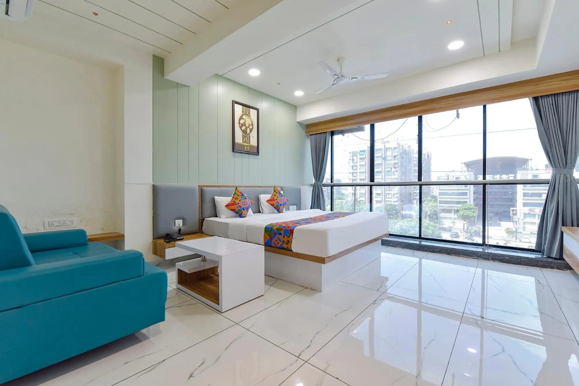 Bedroom, Bed in FabHotel Bliss