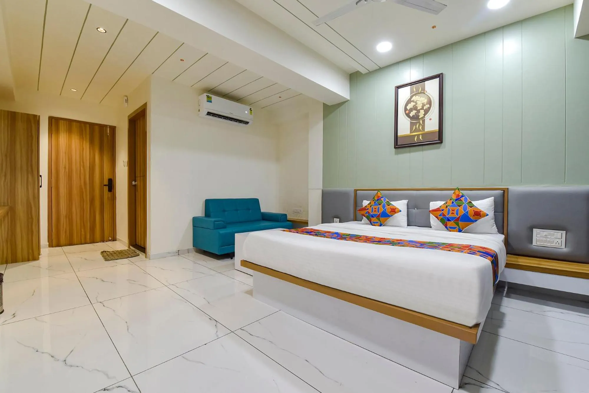 Bedroom, Bed in FabHotel Bliss