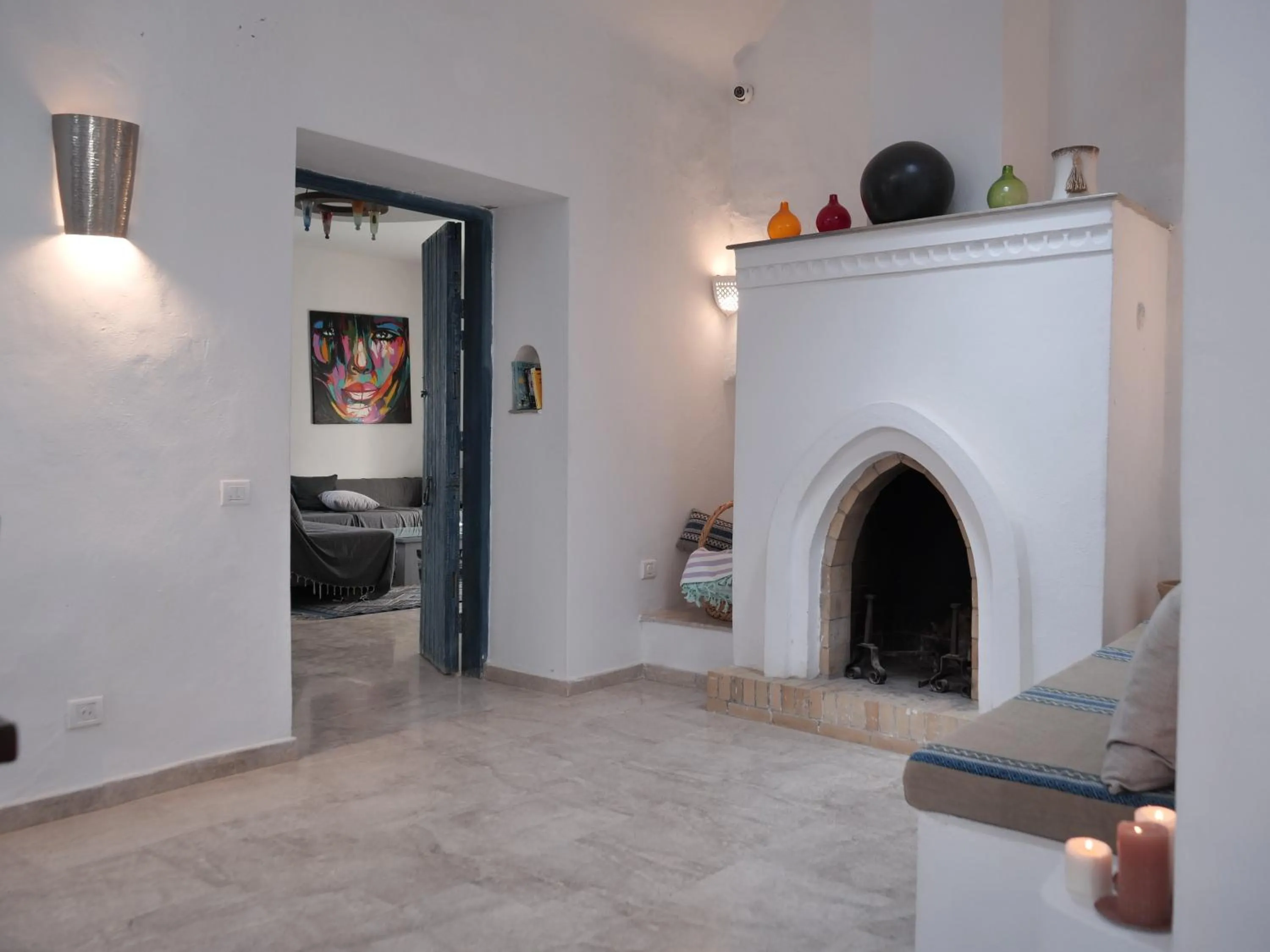 Seating area in Dar Ennour Djerbahood Erriadh