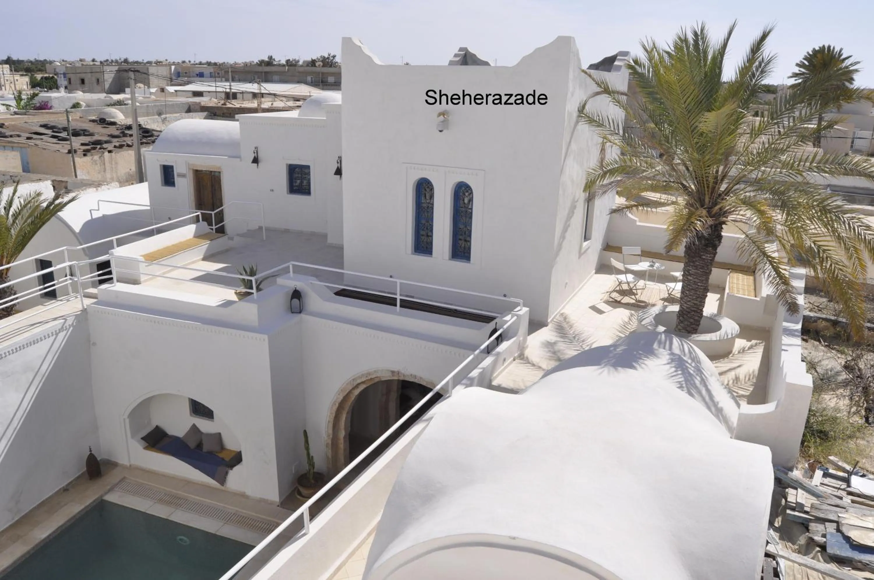 Bird's eye view in Dar Ennour Djerbahood Erriadh