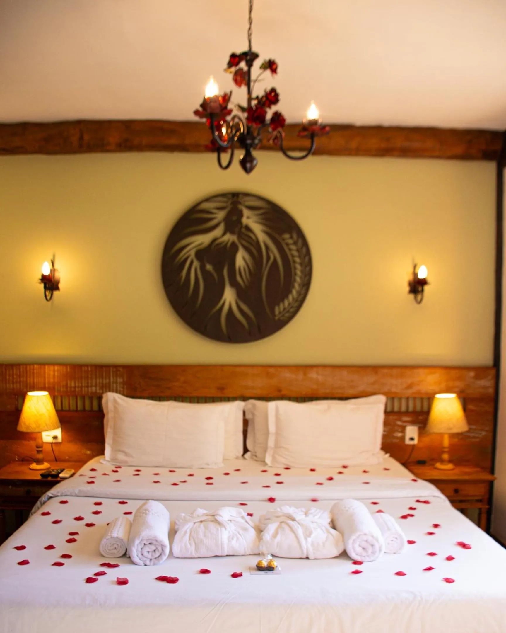 Bed in Pousada Chão de Minas