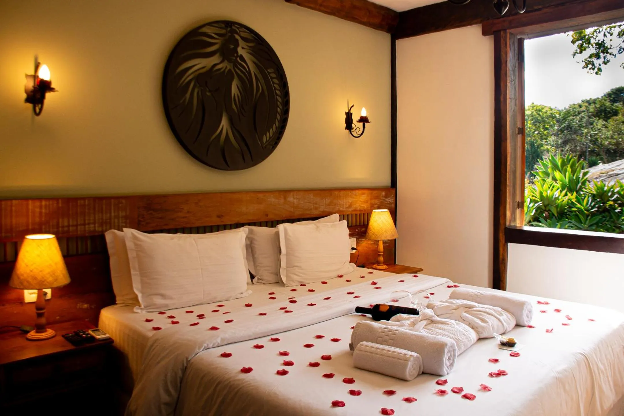 Bed in Pousada Chão de Minas