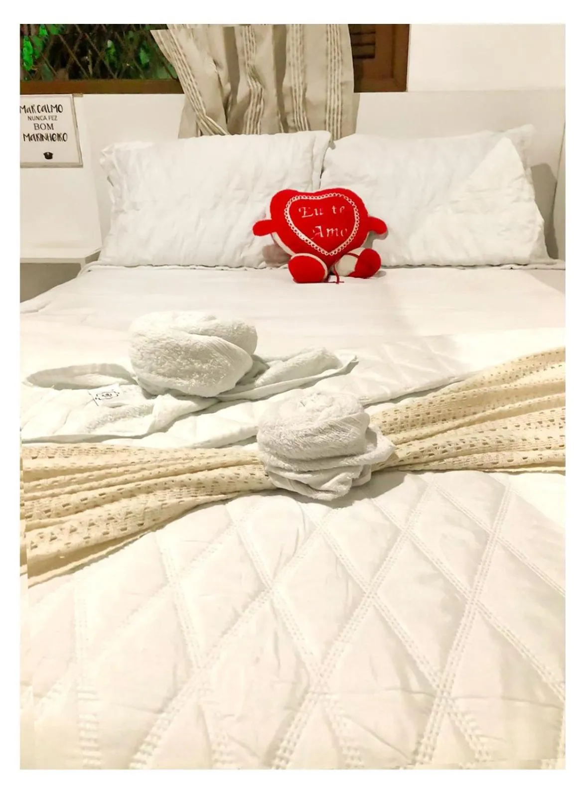 Bed in Pousada Flor Dália