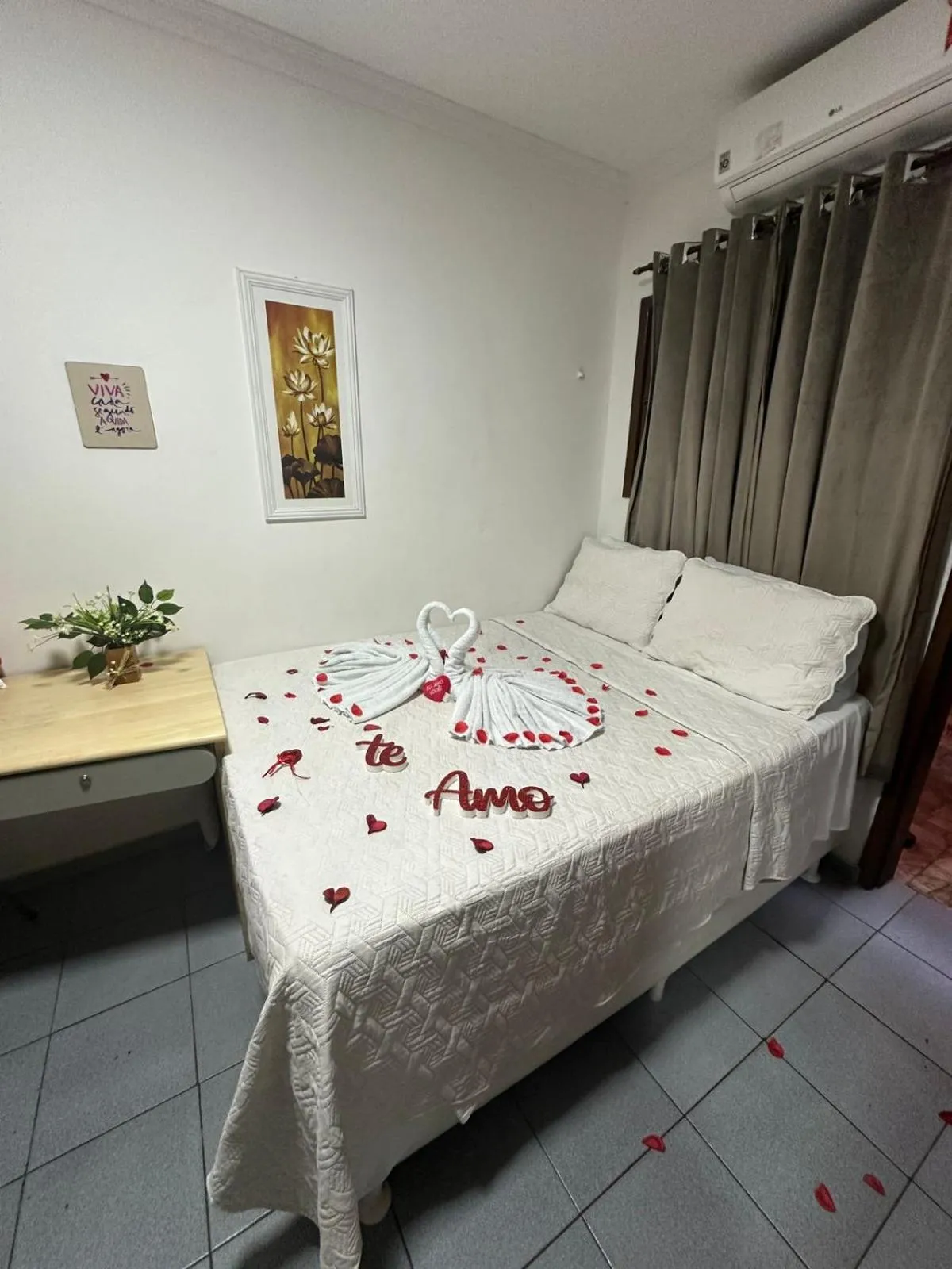 Bed in Pousada Flor Dália