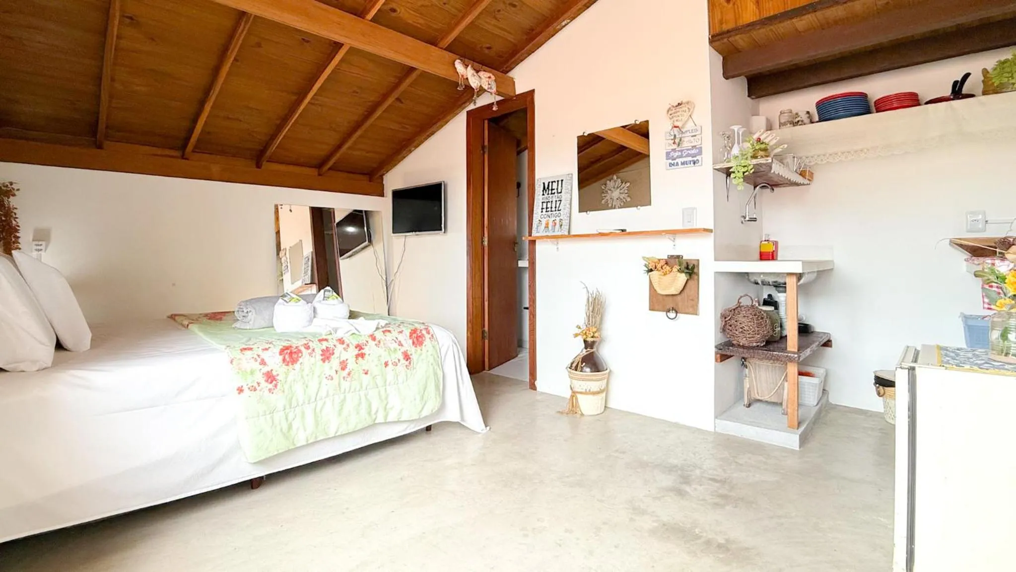 Bed in Pousada Bilica