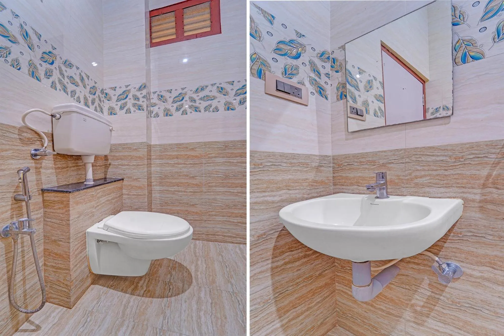 Bathroom in FabHotel Martine's Residency - French Colony, 5 Mins from Rock Beach