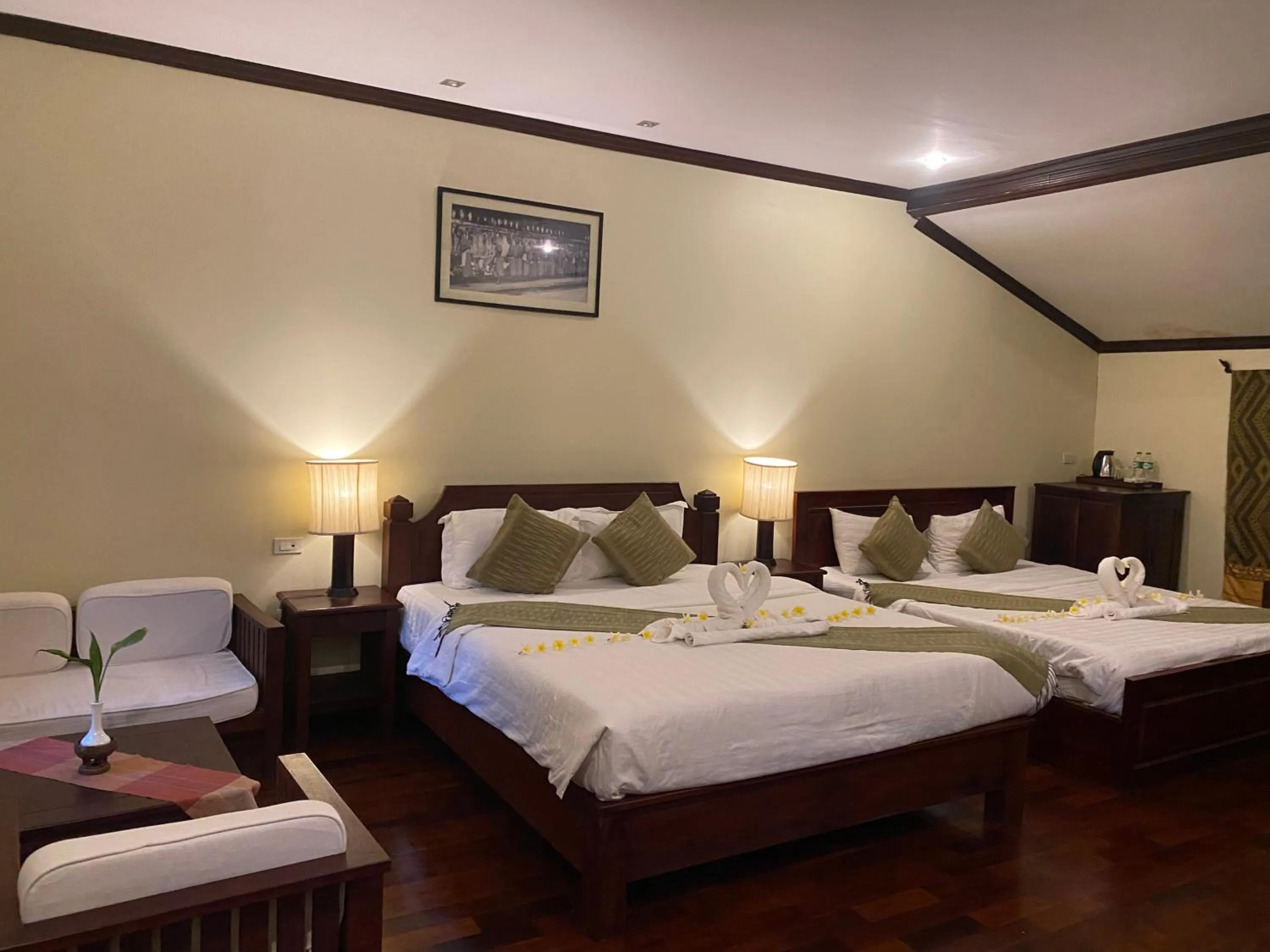 Photo of the whole room, Bed in Luang Prabang Residence & Travel